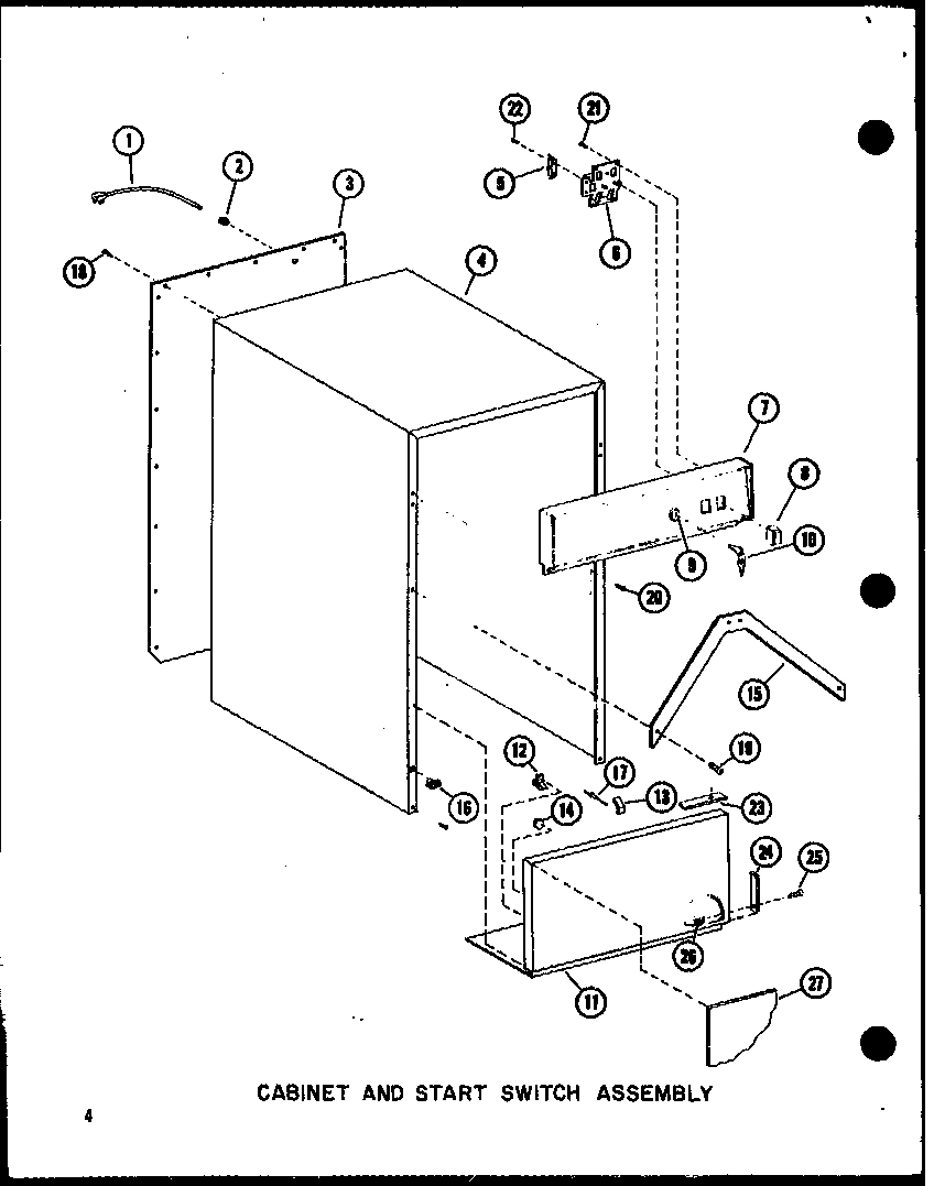 02 - CABINET AND START SWITCH ASSY