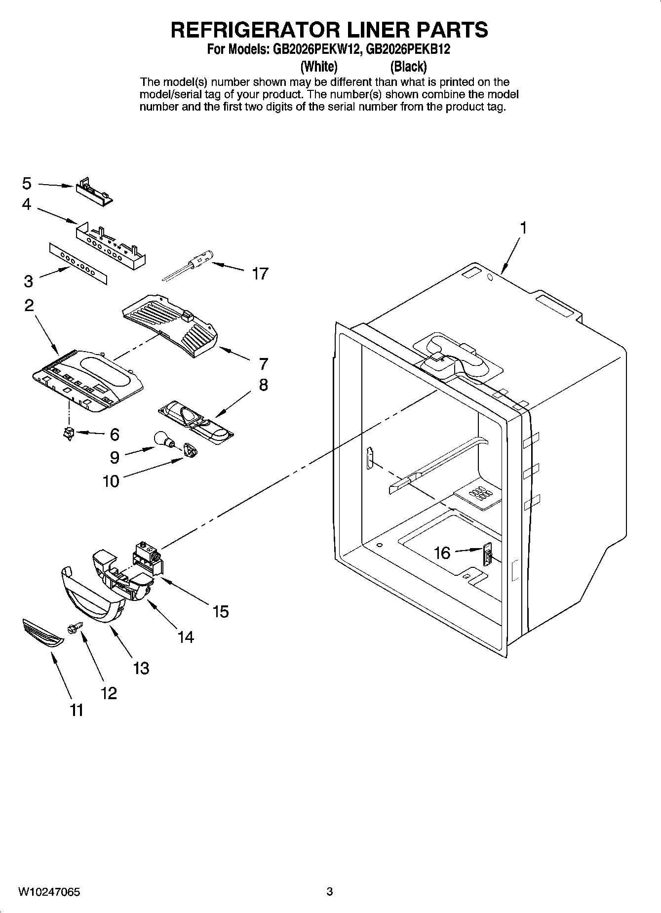 02 - REFRIGERATOR LINER PARTS
