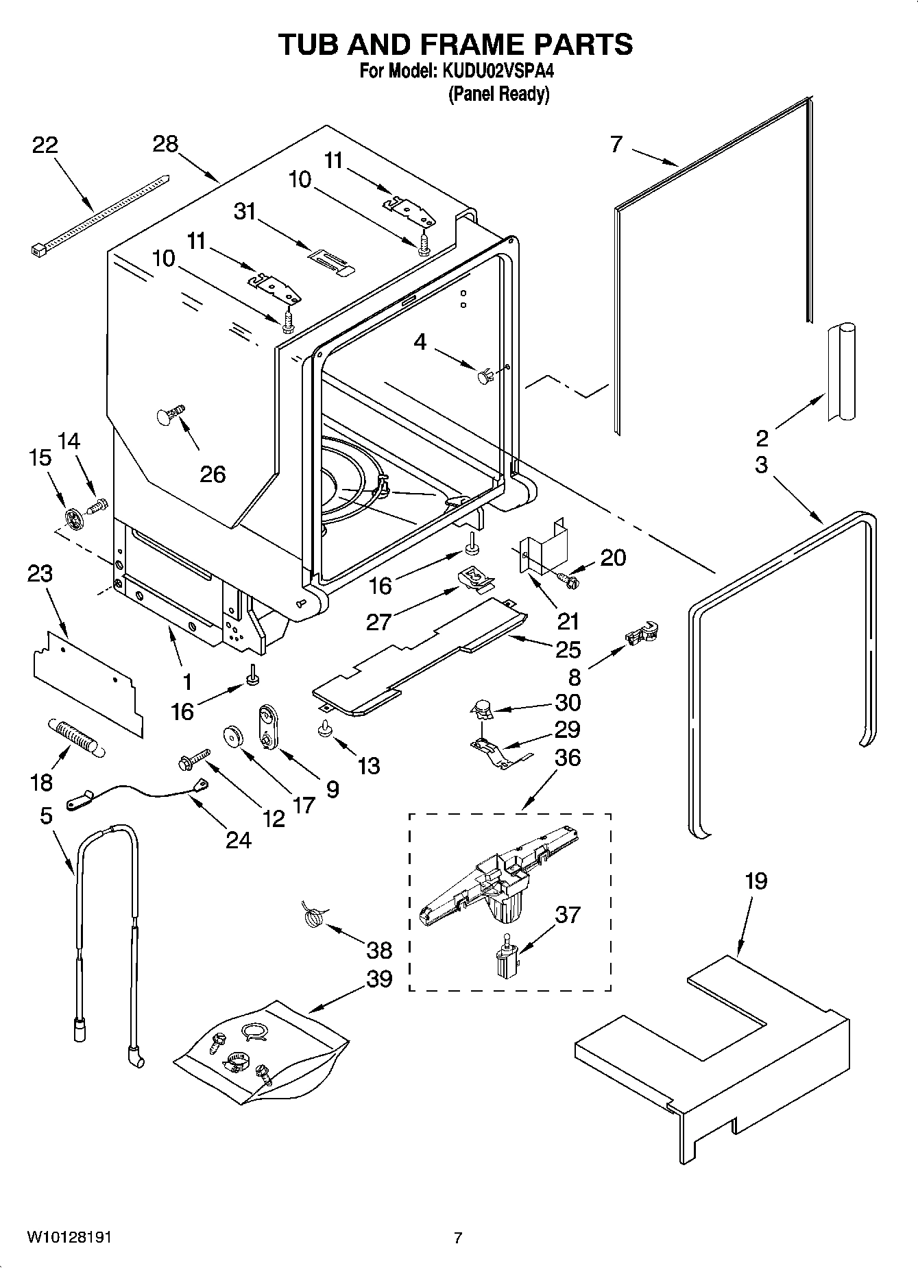 07 - TUB AND FRAME PARTS