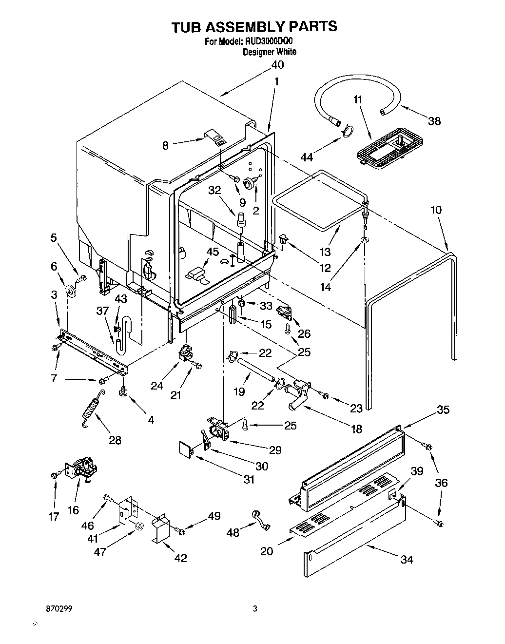 03 - TUB ASSEMBLY, LIT/OPTIONAL