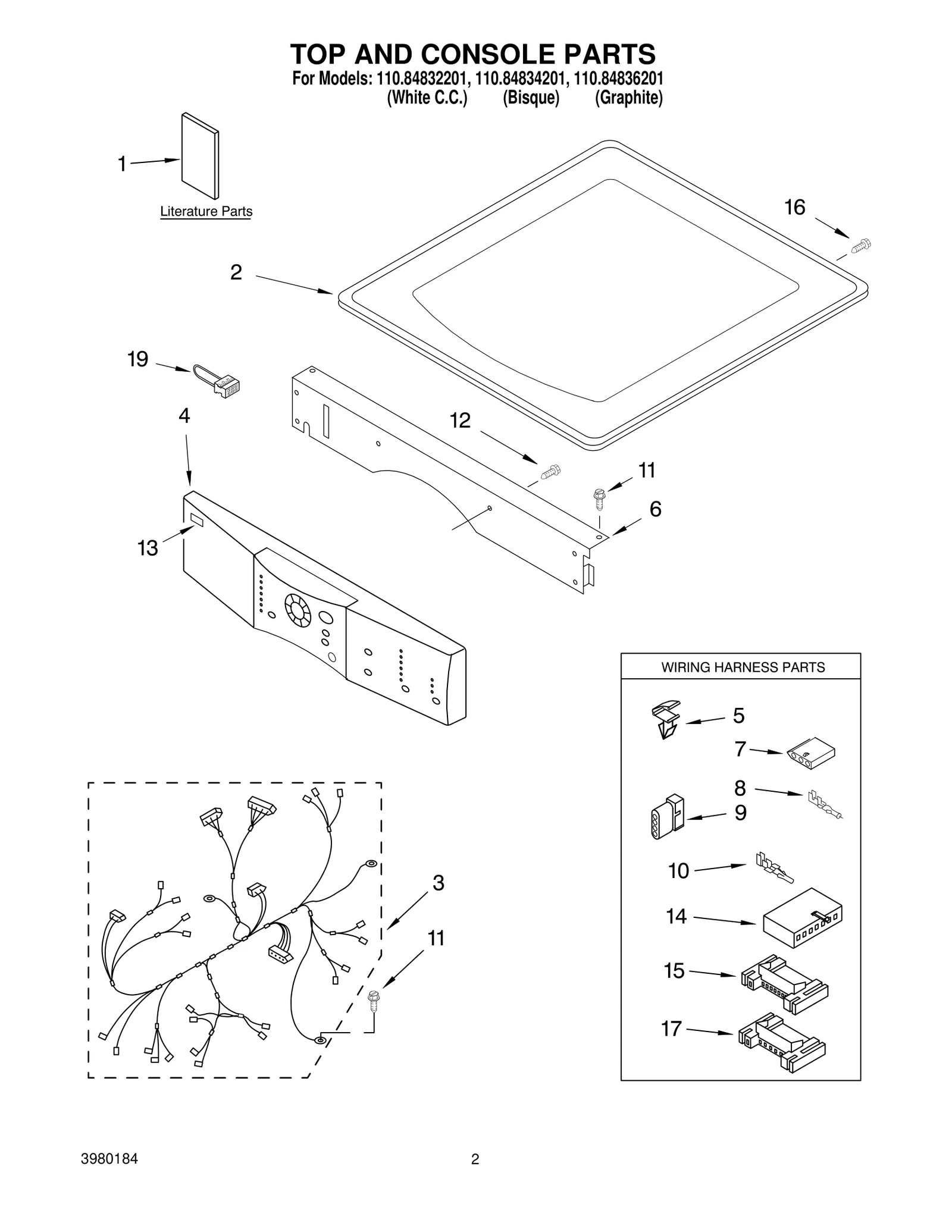 TOP AND CONSOLE PARTS
