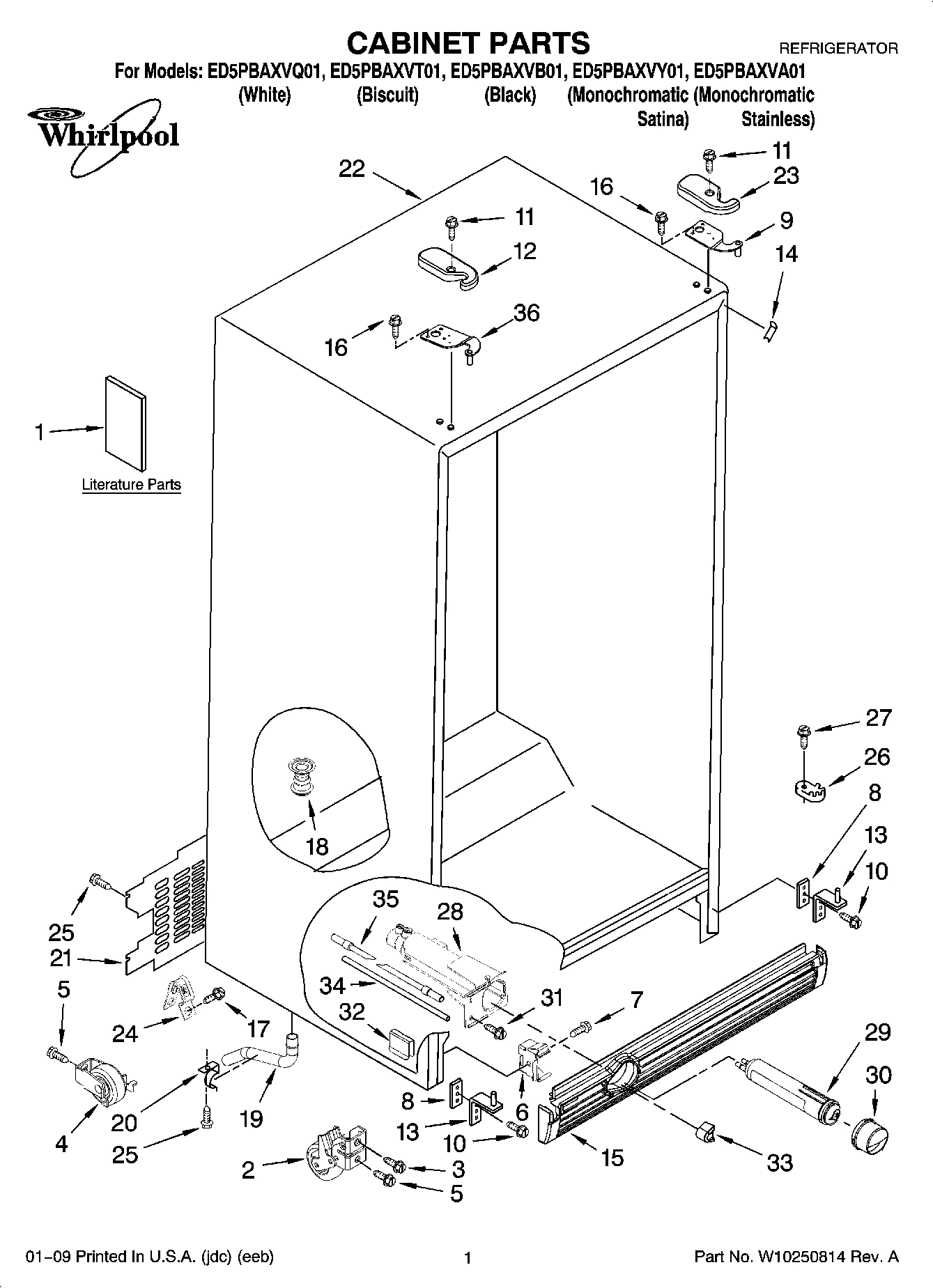 01 - CABINET PARTS