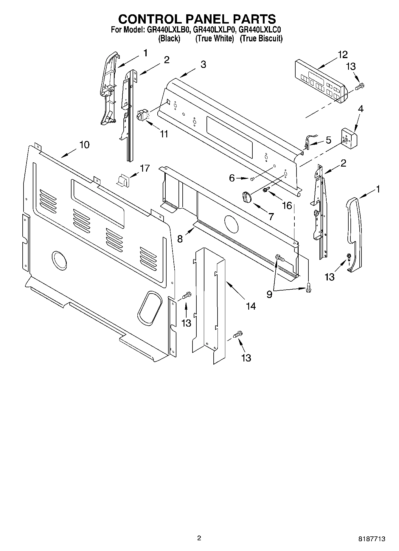 02 - CONTROL PANEL PARTS