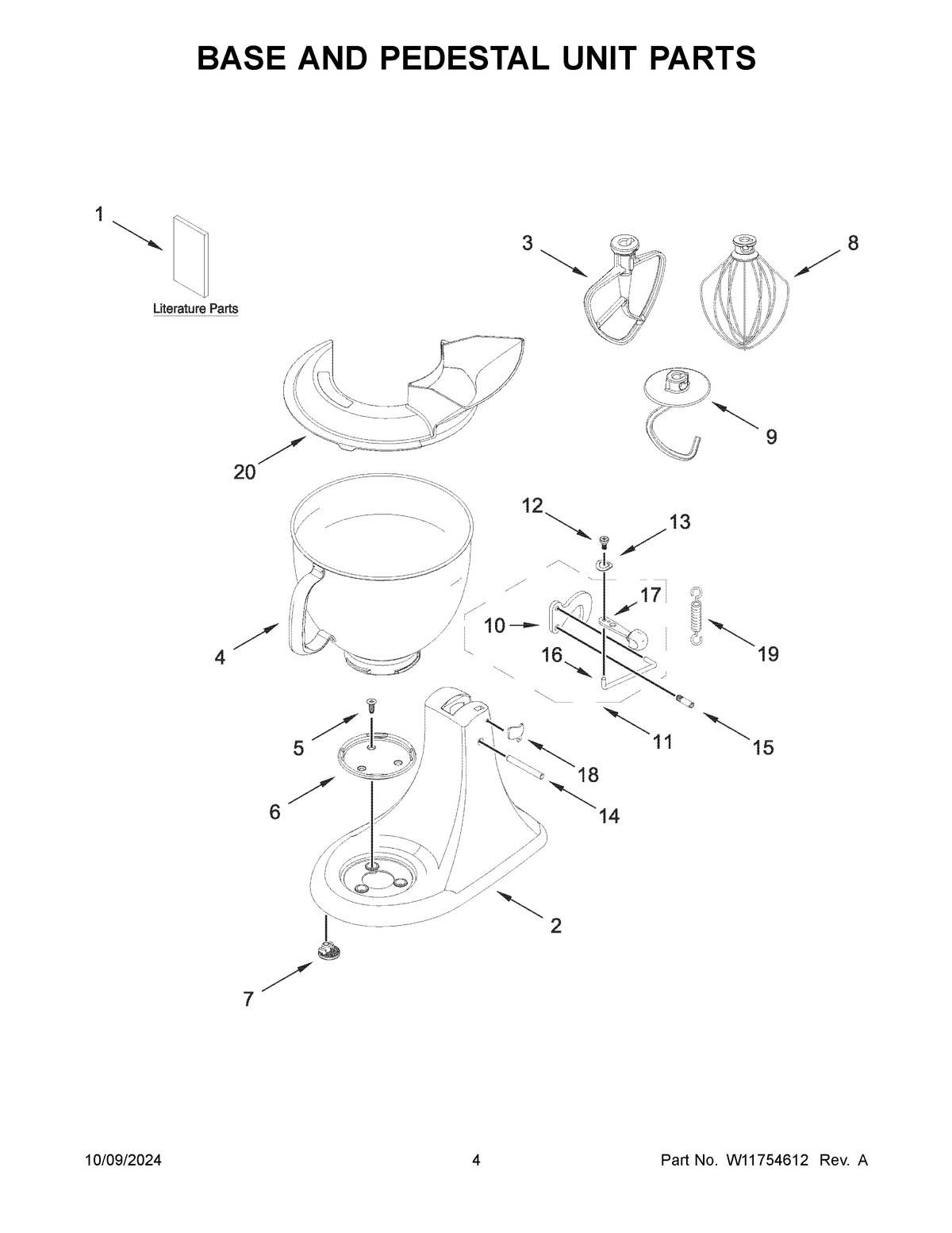 03 - BASE AND PEDESTAL UNIT PARTS