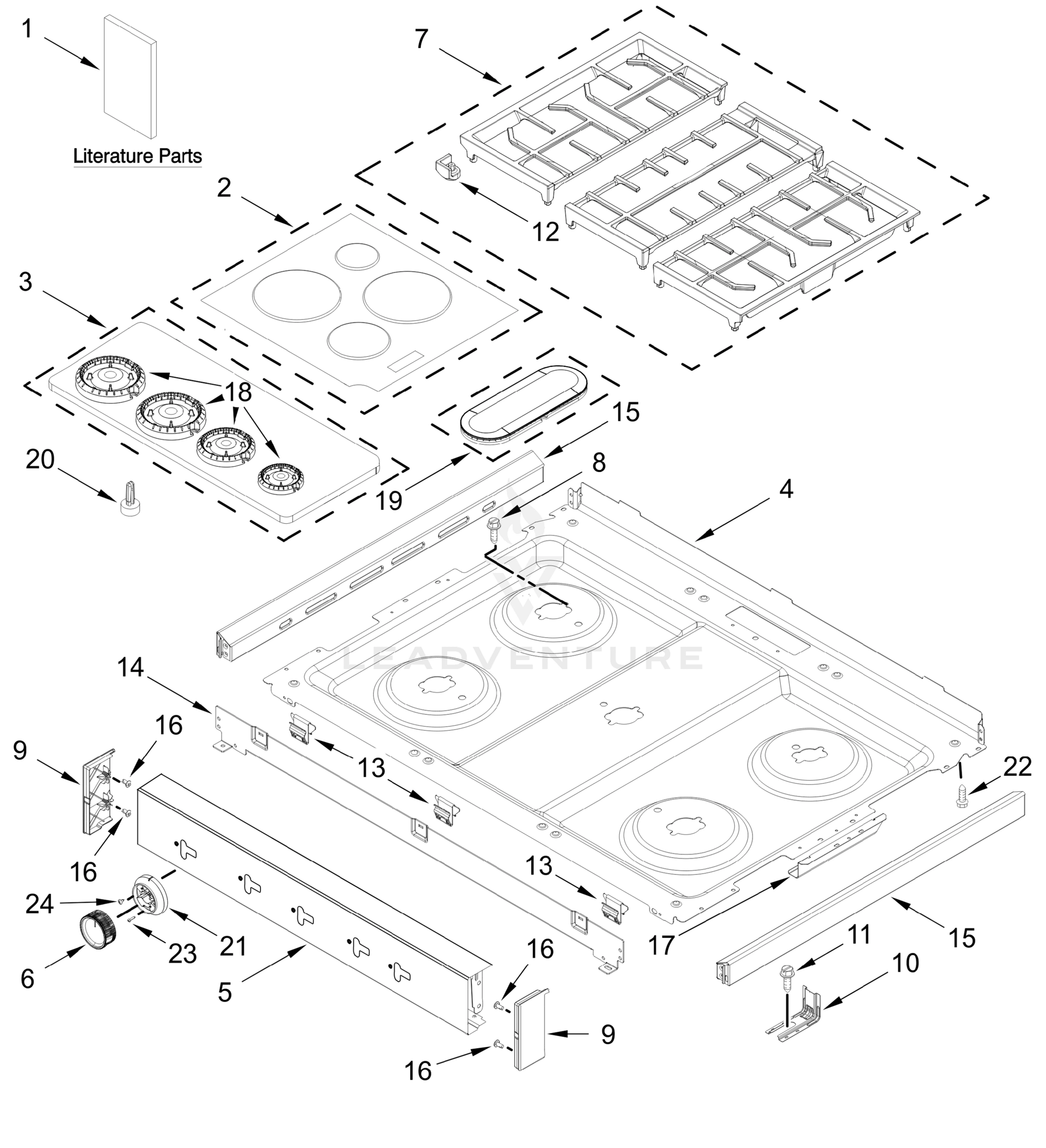 COOKTOP PARTS