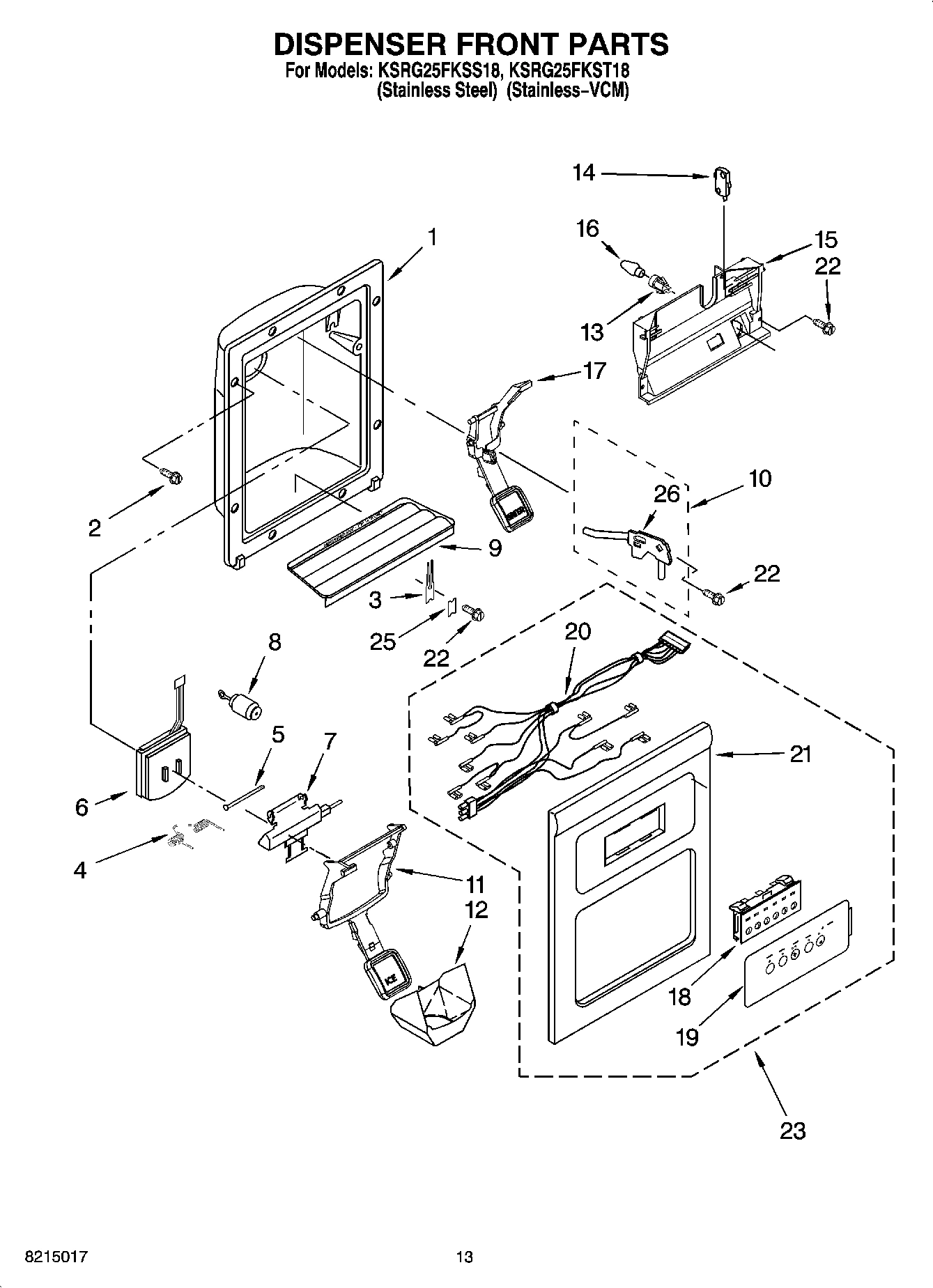 08 - DISPENSER FRONT PARTS