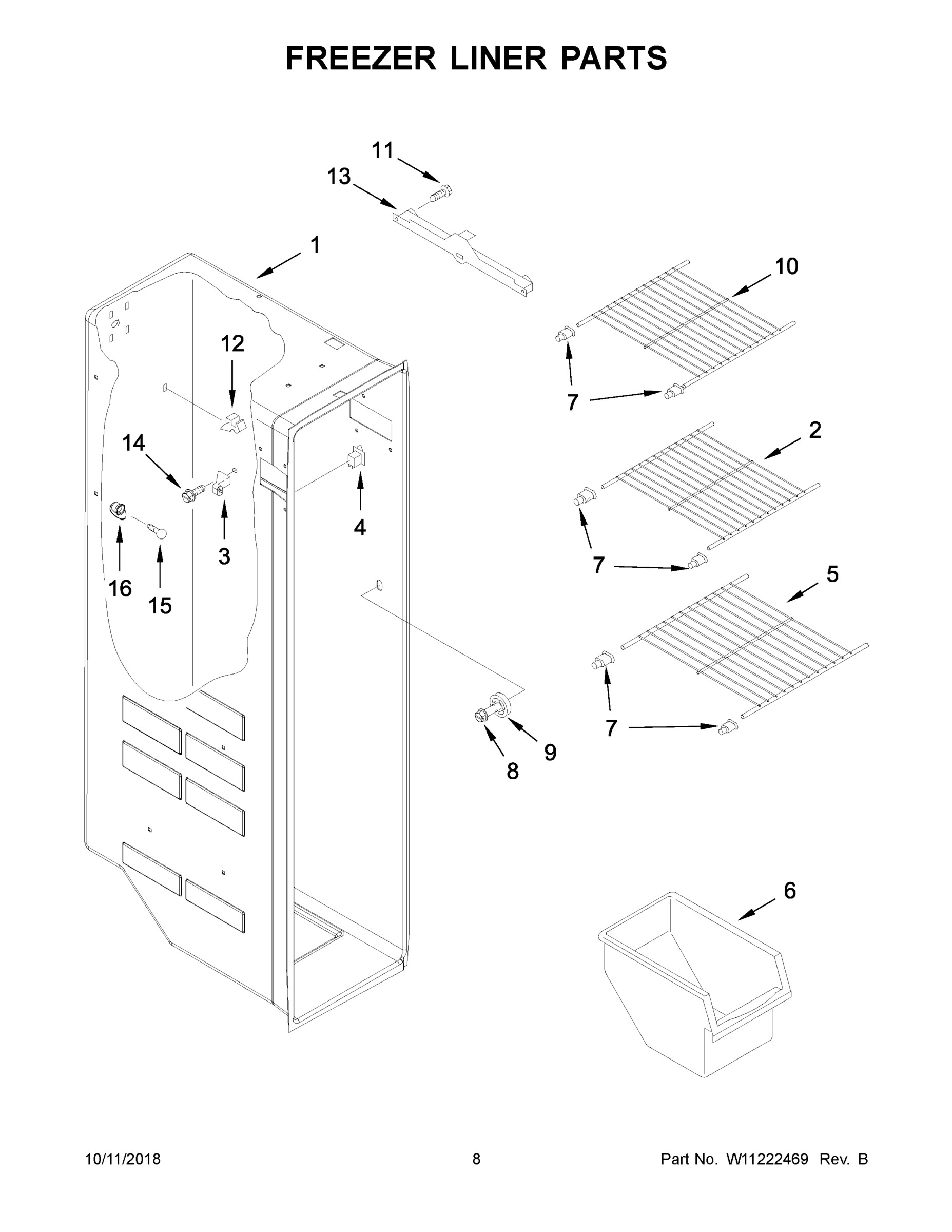 05 - FREEZER LINER PARTS