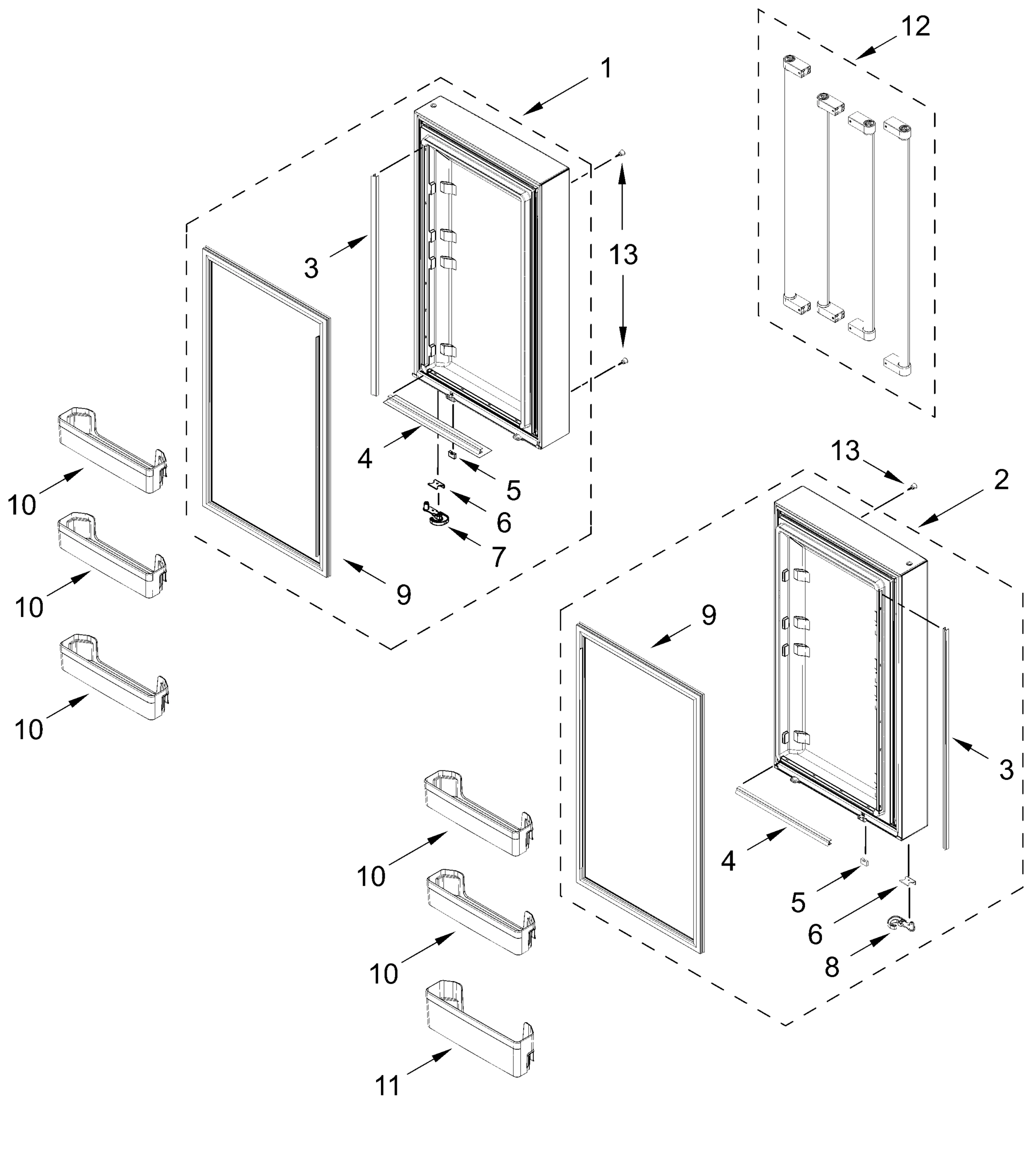 FREEZER DOOR PARTS