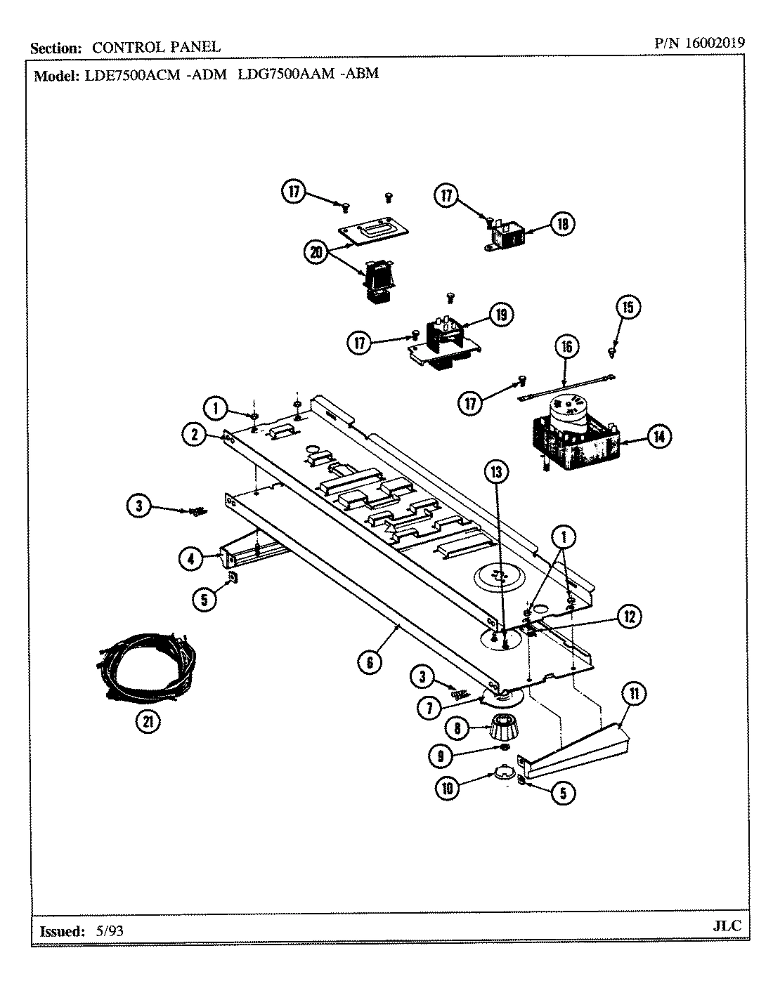 04 - CONTROL PANEL (LDE7500ACM,ADM) & (LDG)
