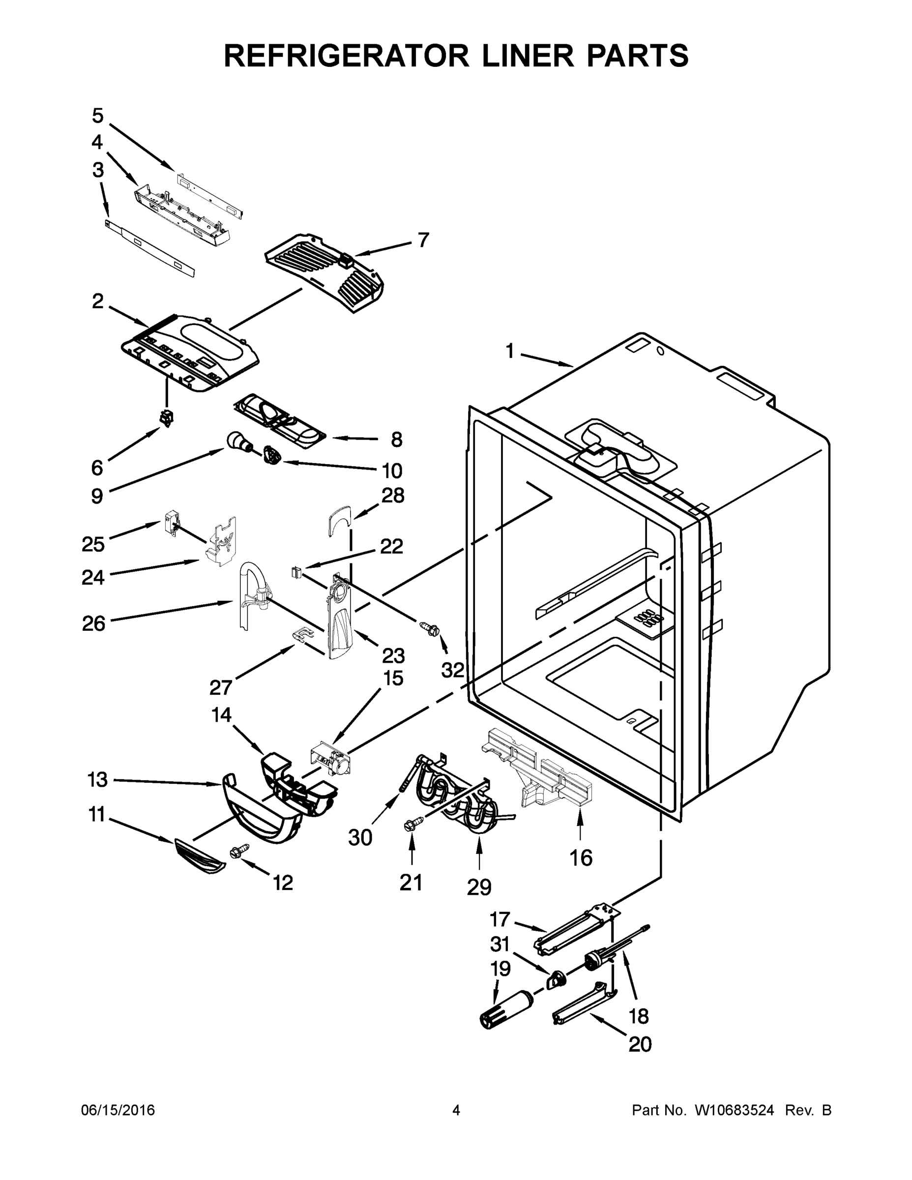 03 - REFRIGERATOR LINER PARTS