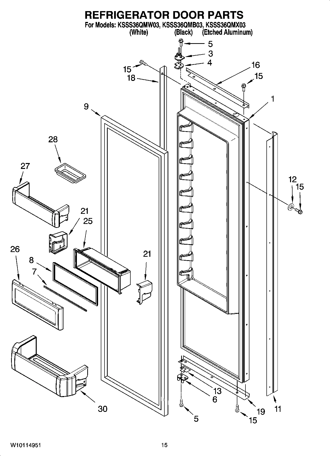 10 - REFRIGERATOR DOOR PARTS