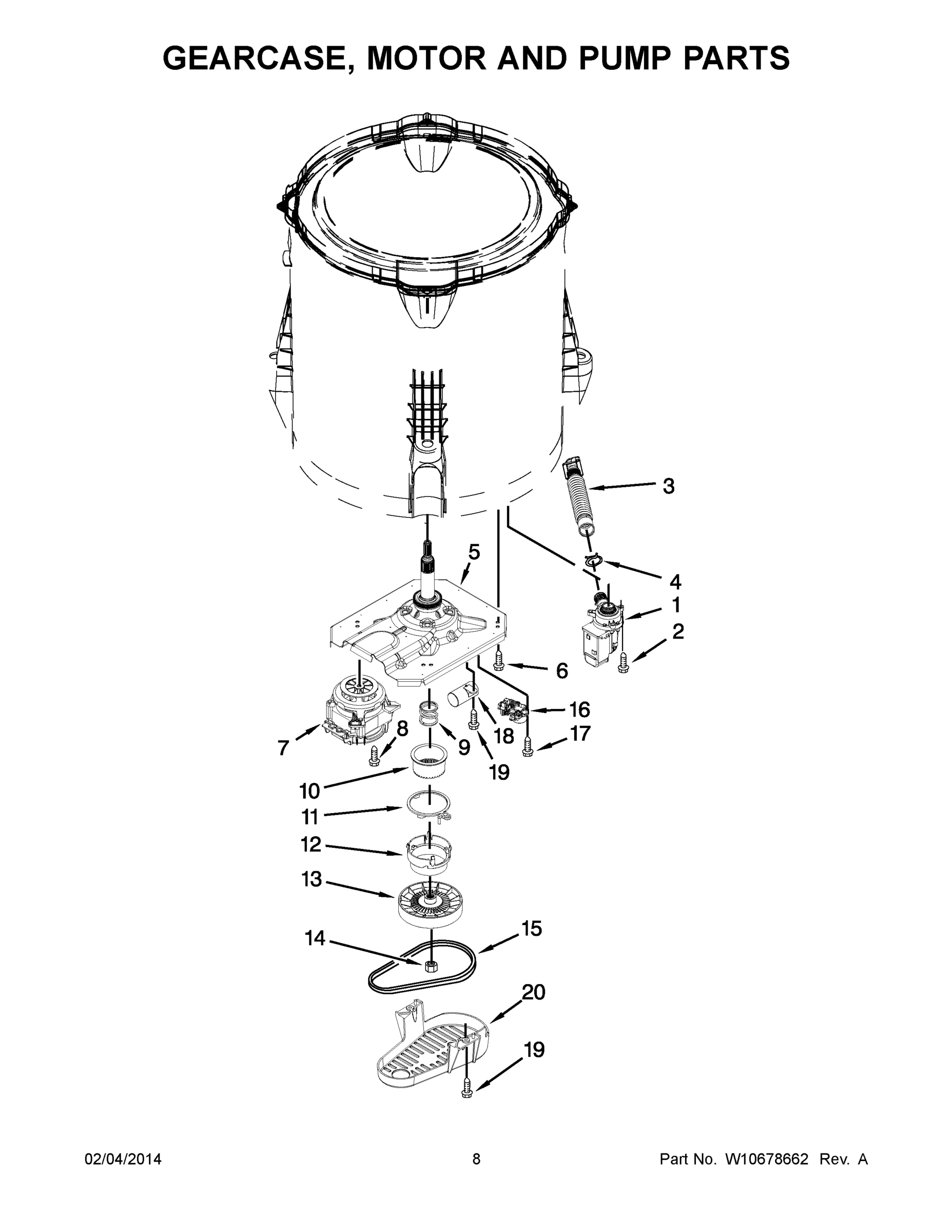 05 - GEARCASE, MOTOR AND PUMP PARTS