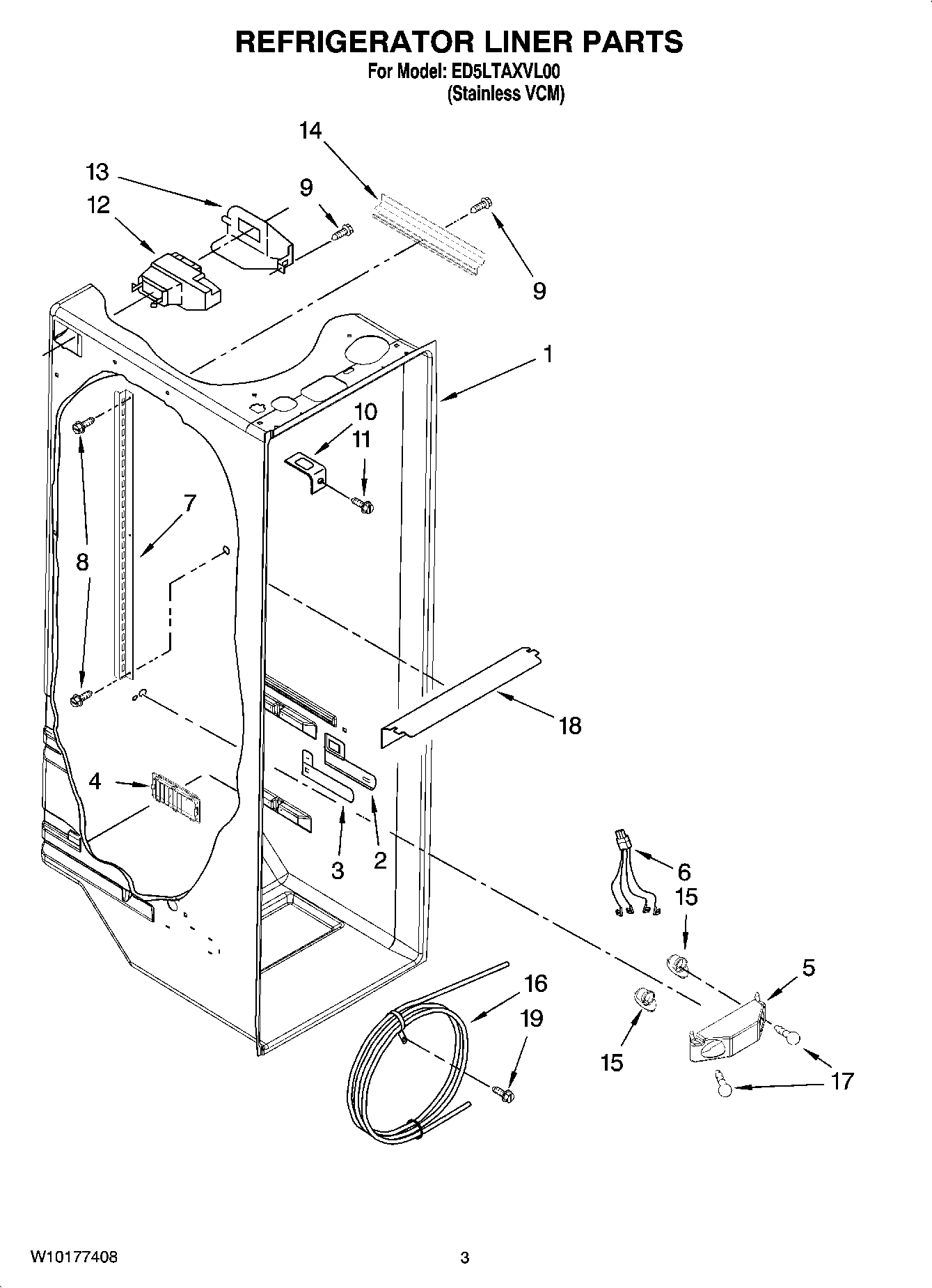 02 - REFRIGERATOR LINER PARTS