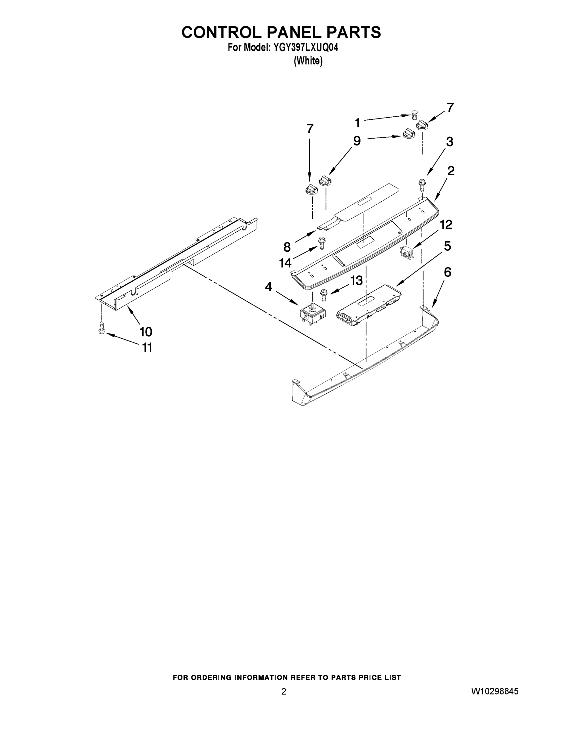 02 - CONTROL PANEL PARTS