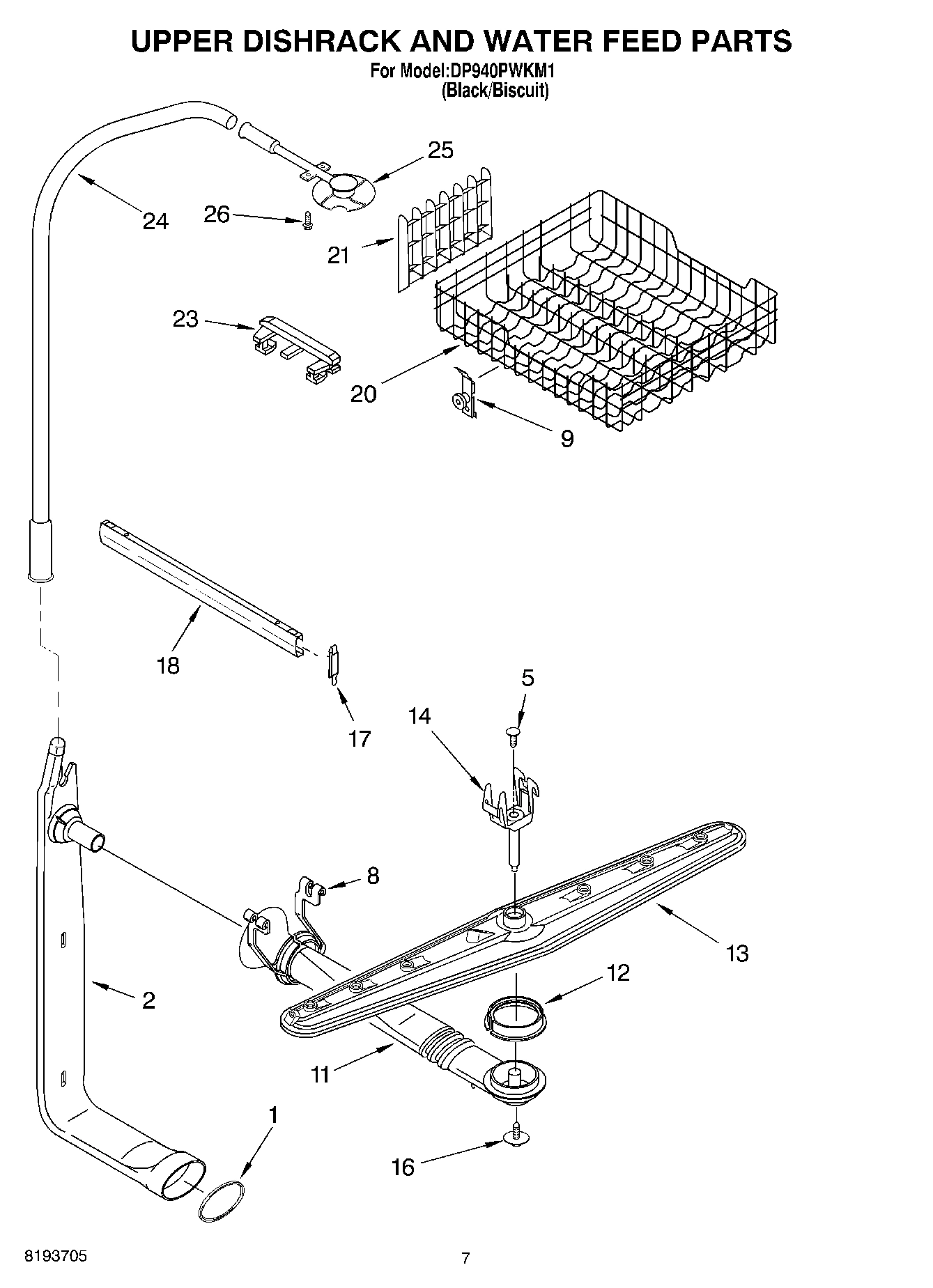 05 - UPPER DISHRACK AND WATER FEED