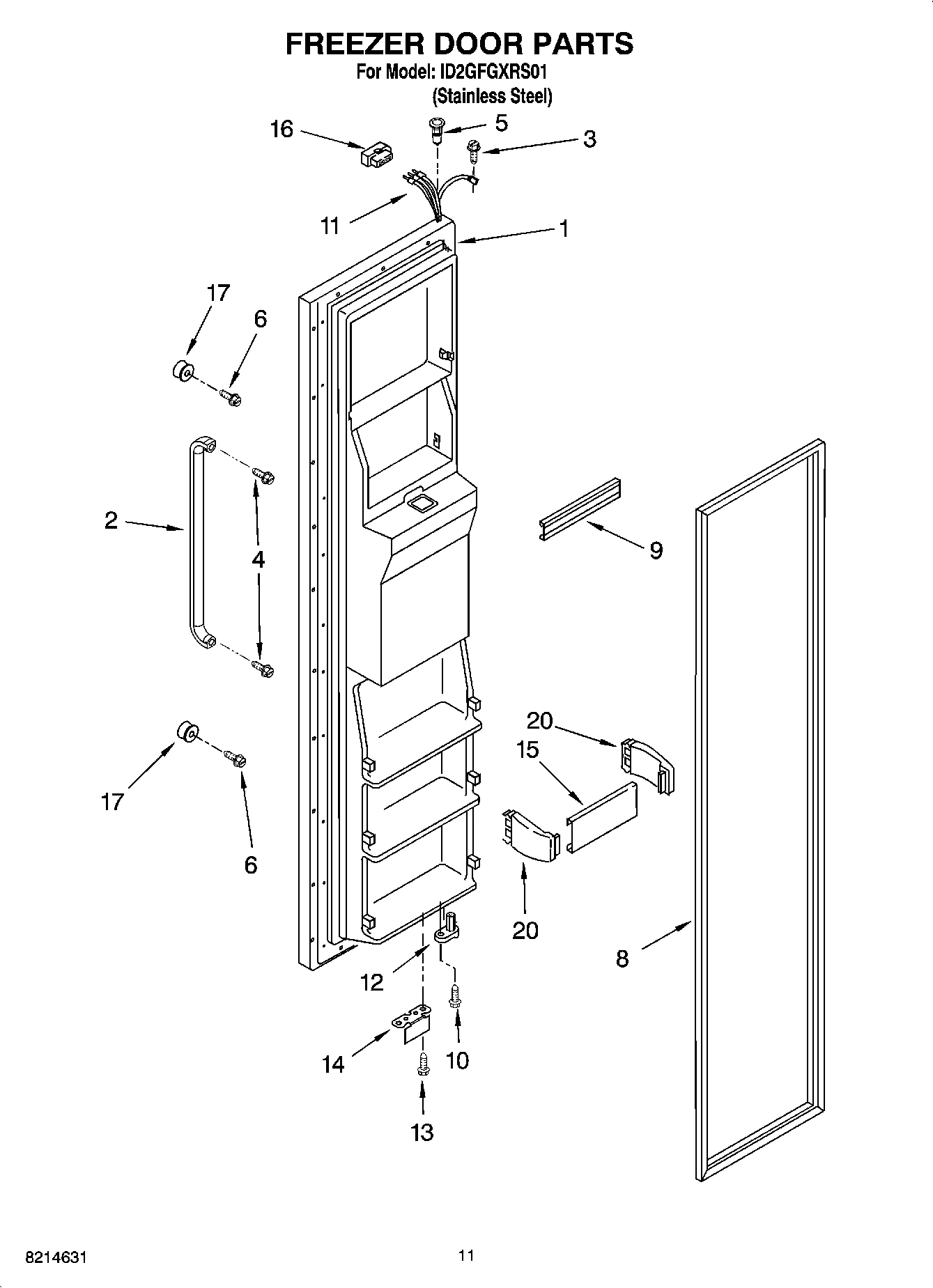 08 - FREEZER DOOR PARTS