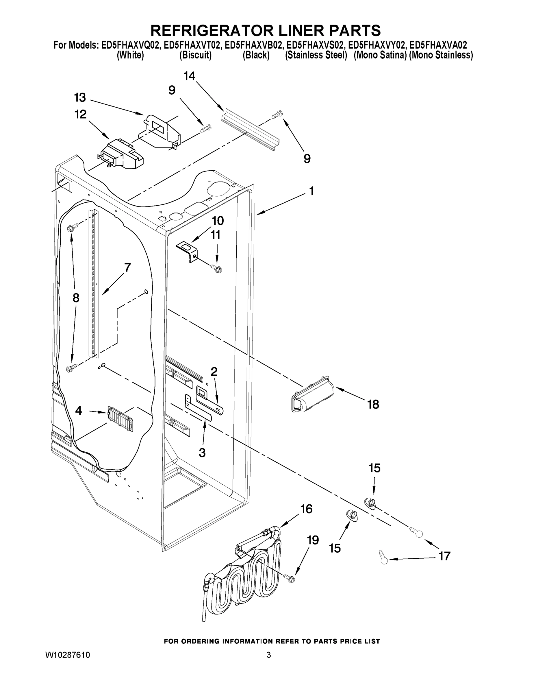 02 - REFRIGERATOR LINER PARTS