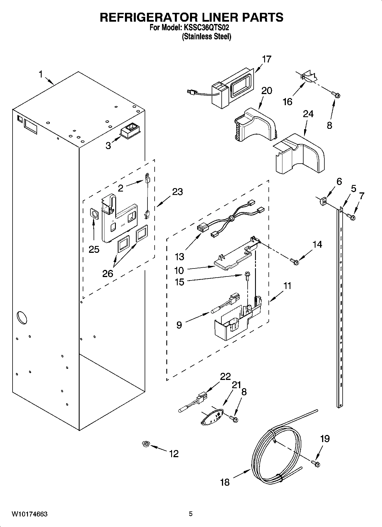 04 - REFRIGERATOR LINER PARTS