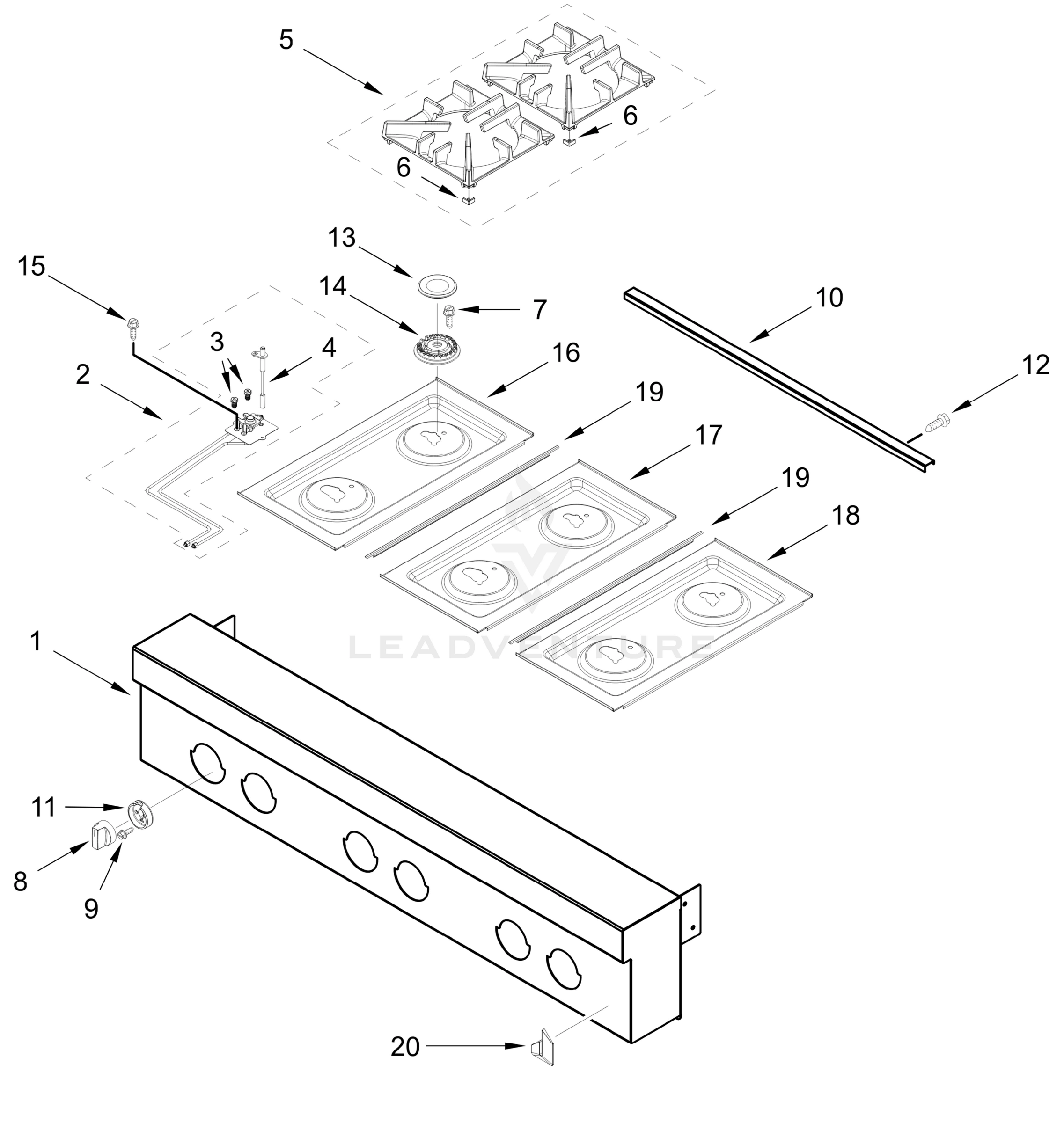COOKTOP AND BURNER PARTS