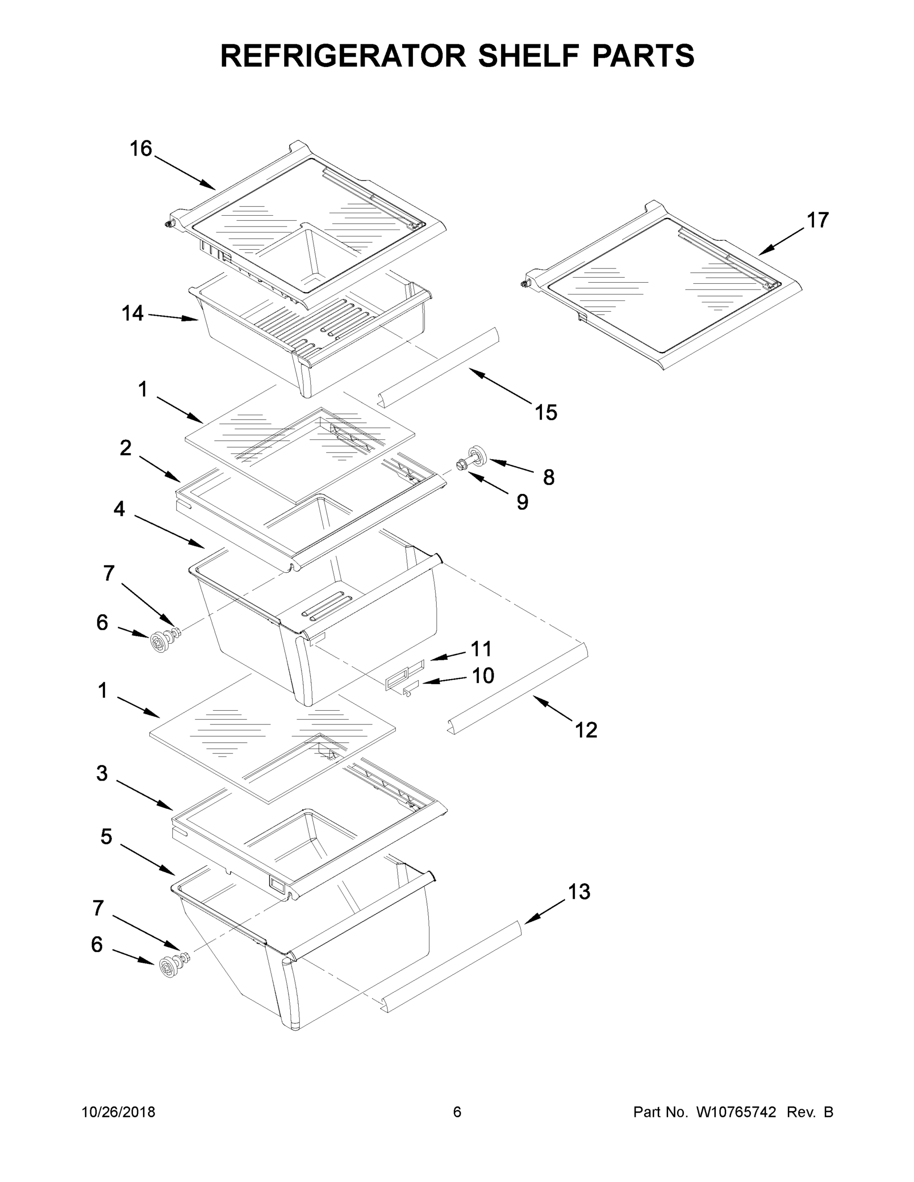 04 - REFRIGERATOR SHELF PARTS