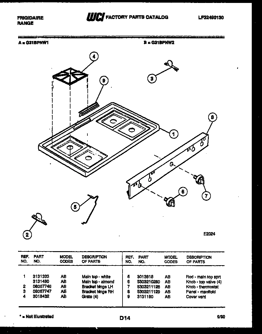 03 - COOKTOP PARTS