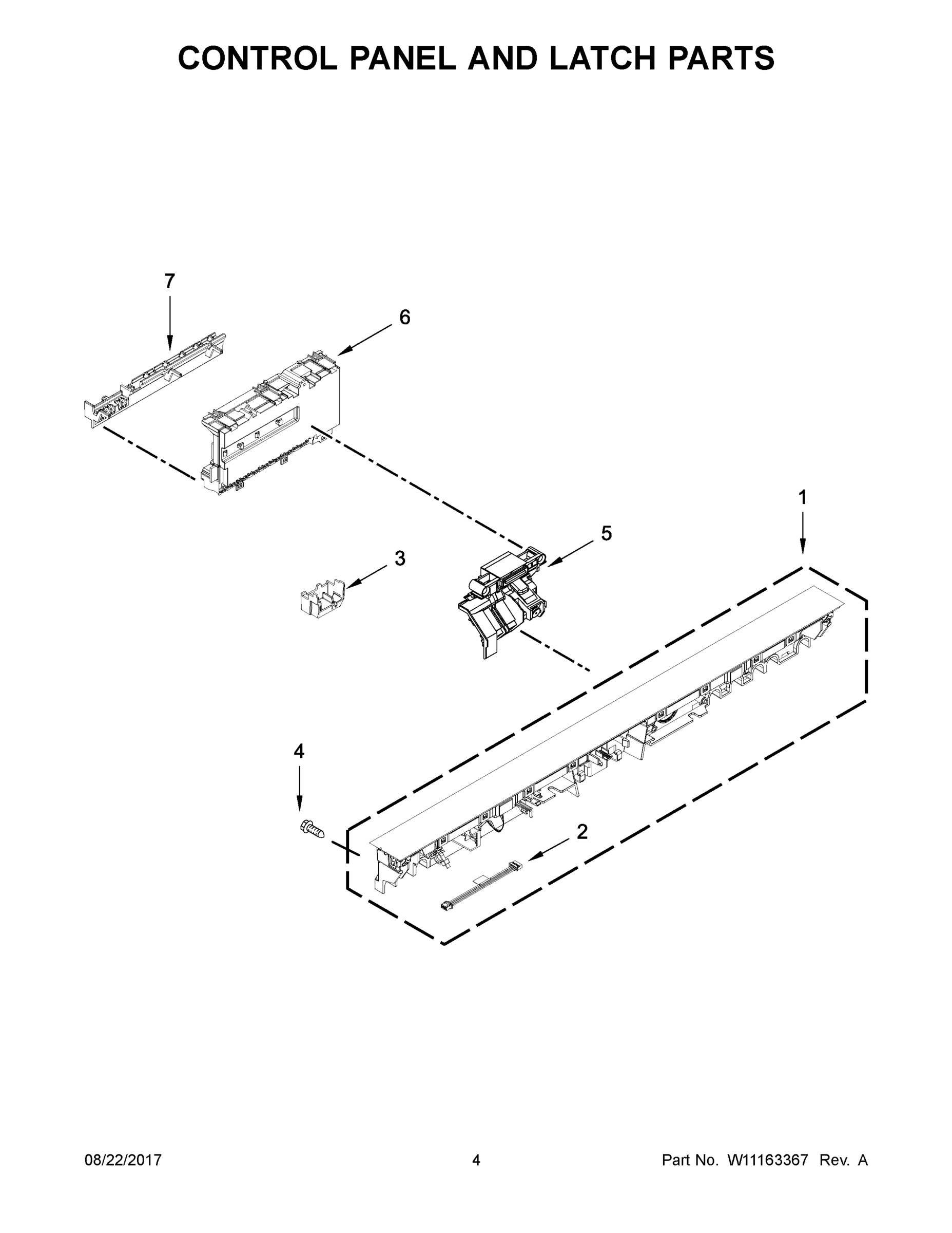 03 - CONTROL PANEL AND LATCH PARTS