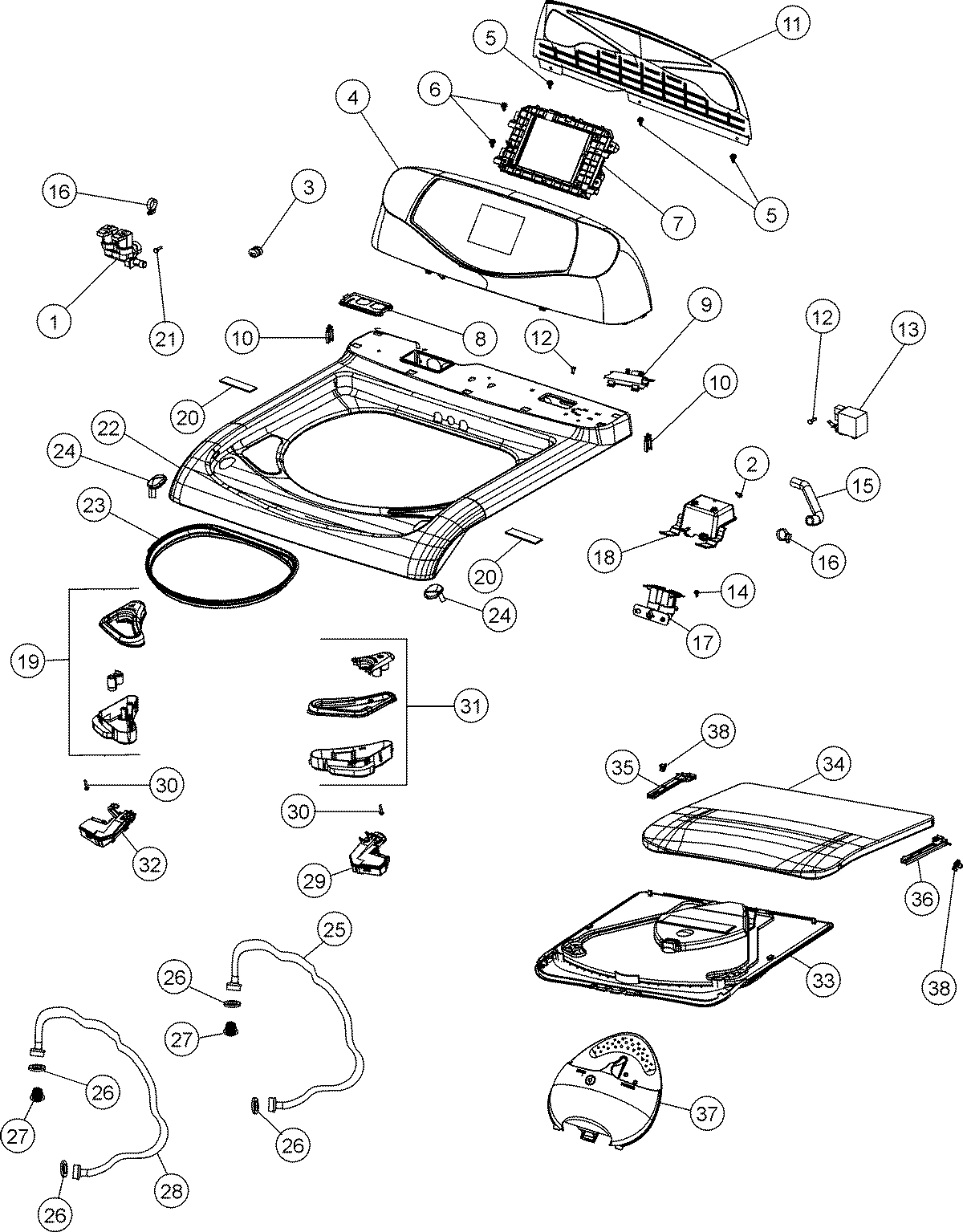 03 - CONTROL PANEL, TOP & LID