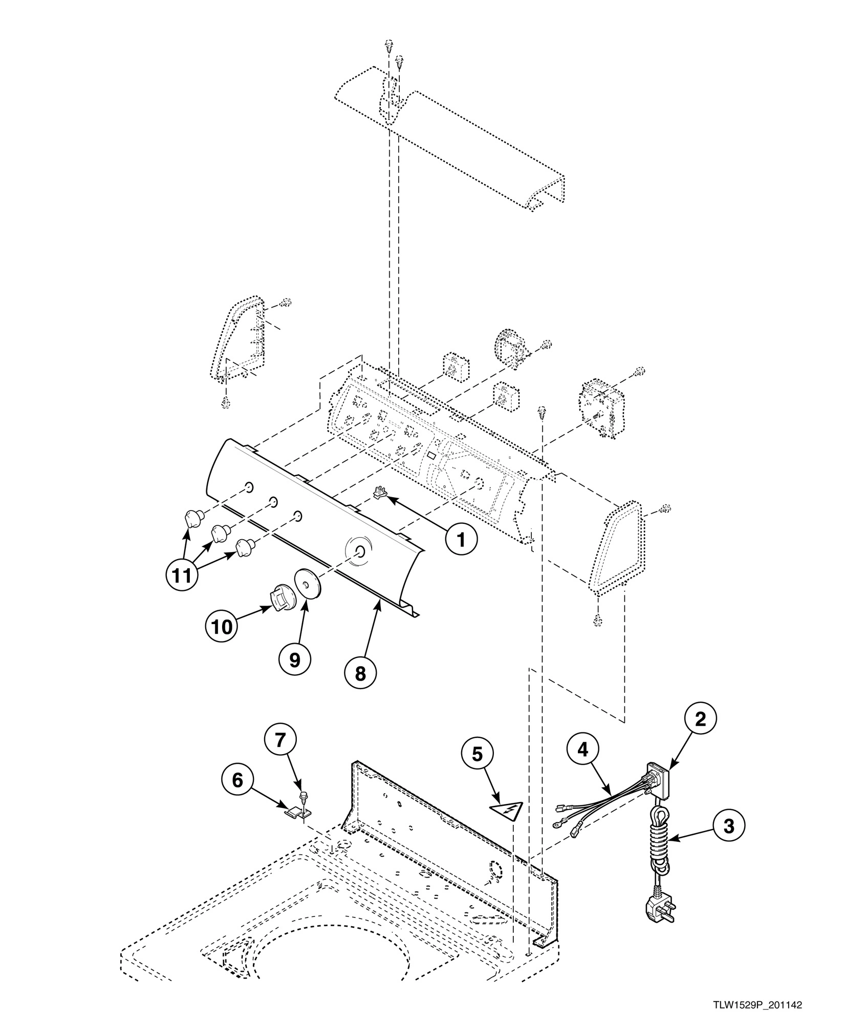 Graphic Panel and Control Knobs (Drawing 1 of 2)