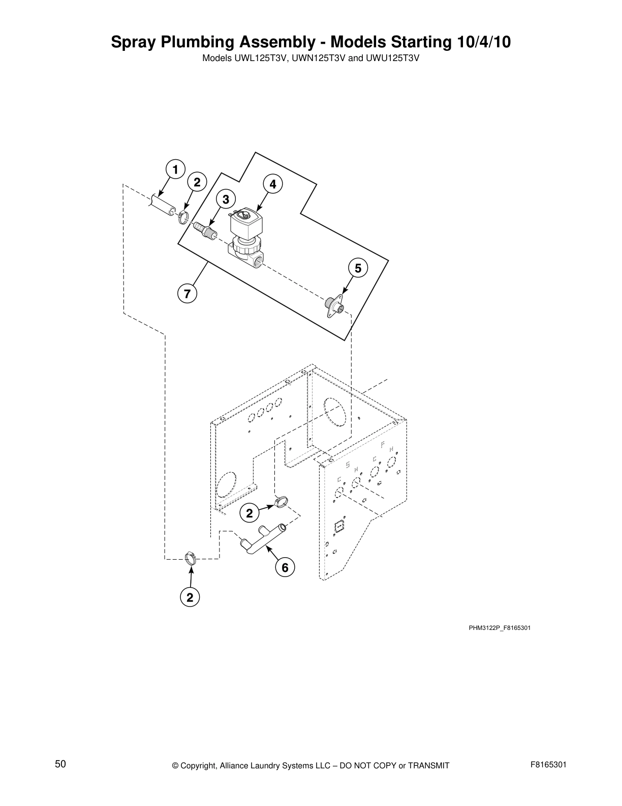 Spray Plumbing Assembly - Models Starting 10/4/10