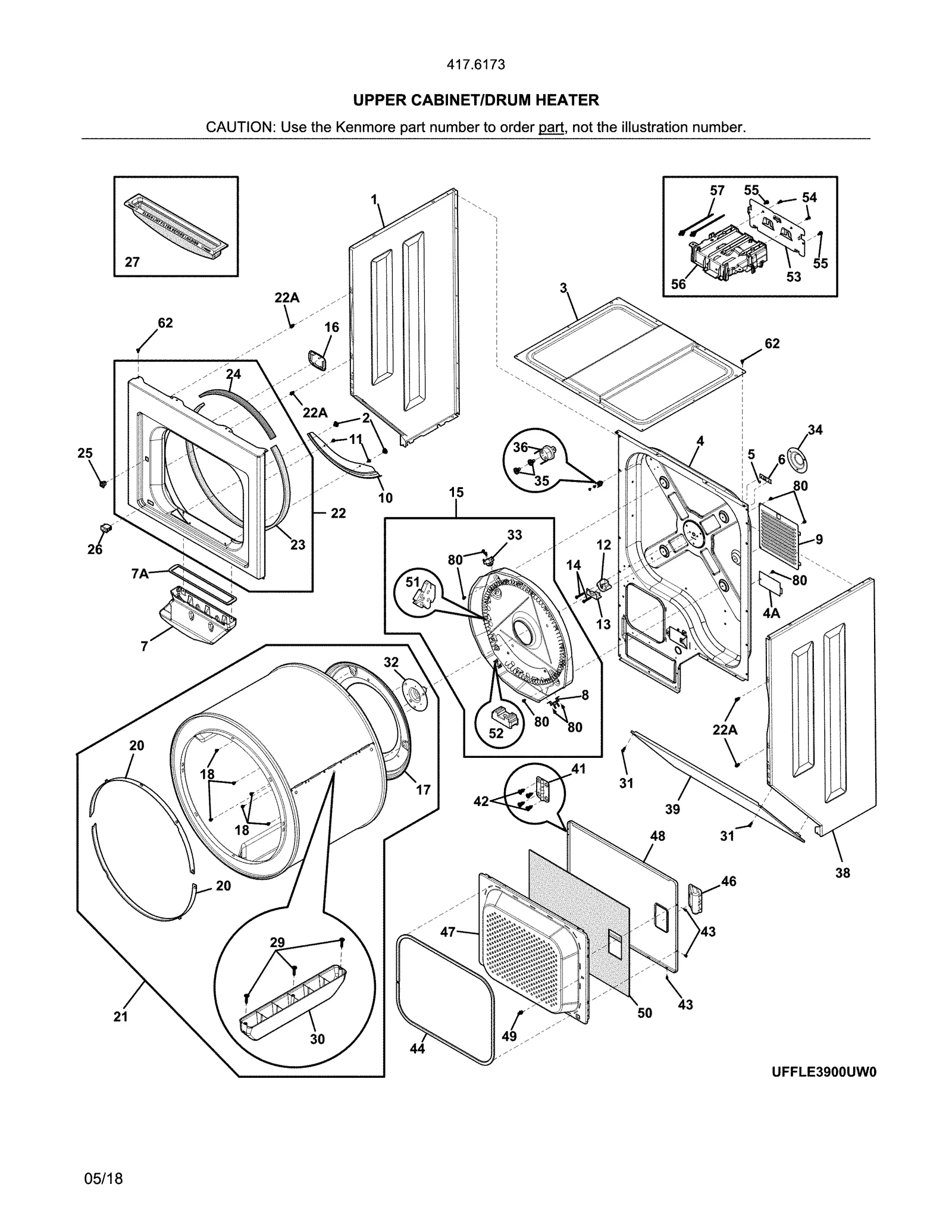 UPPER CABINET/DRUM HEATER