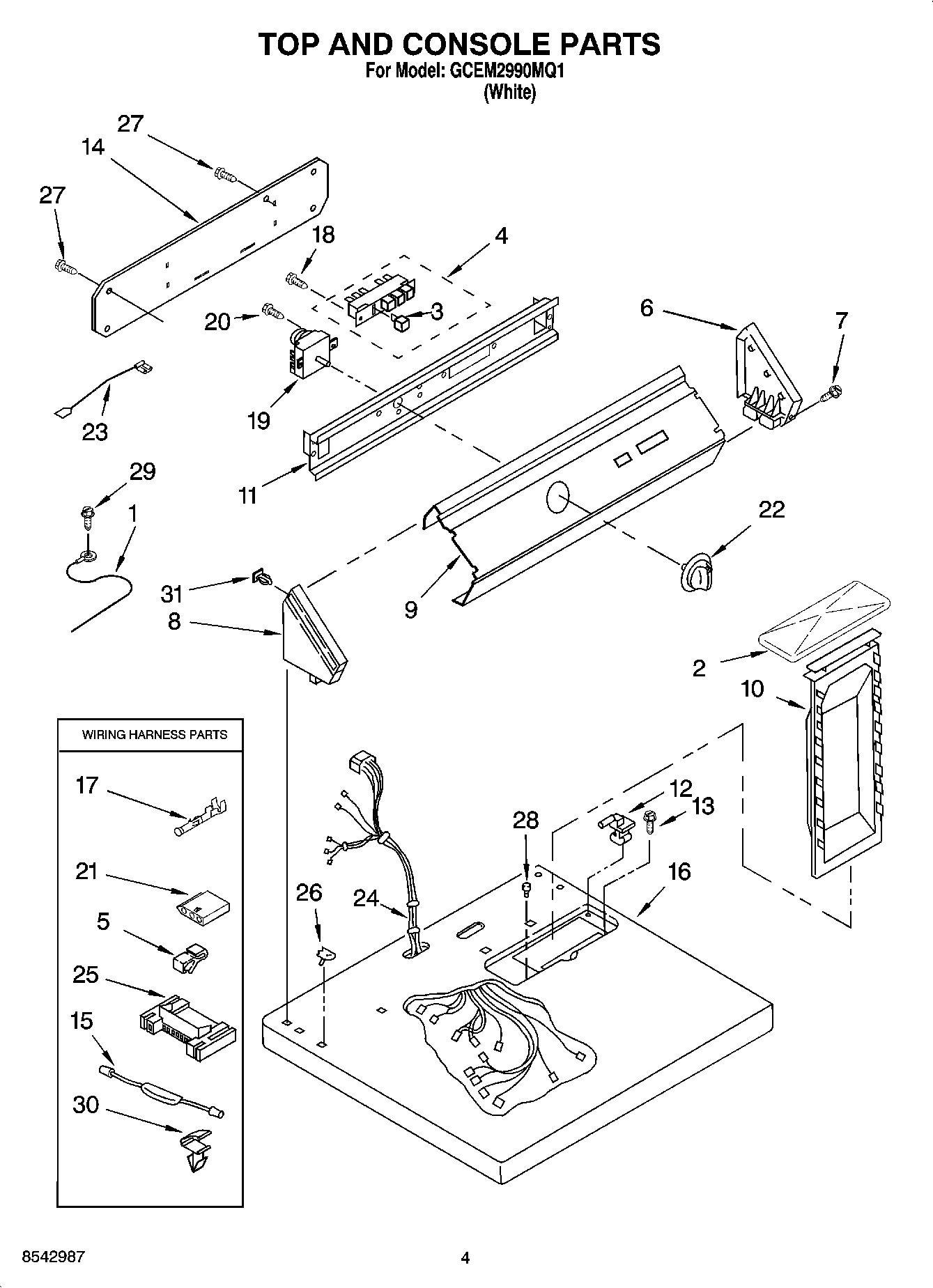 02 - TOP AND CONSOLE PARTS