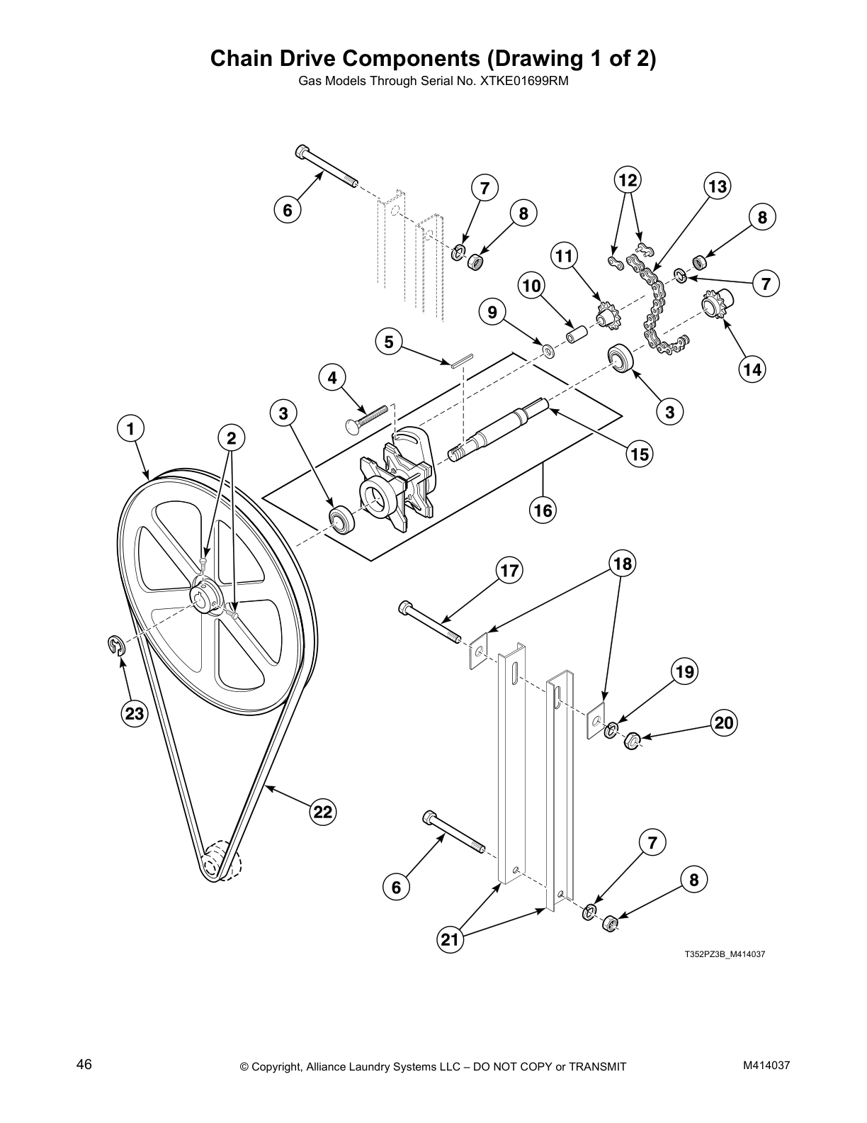 Chain Drive Components (Drawing 1 of 2)