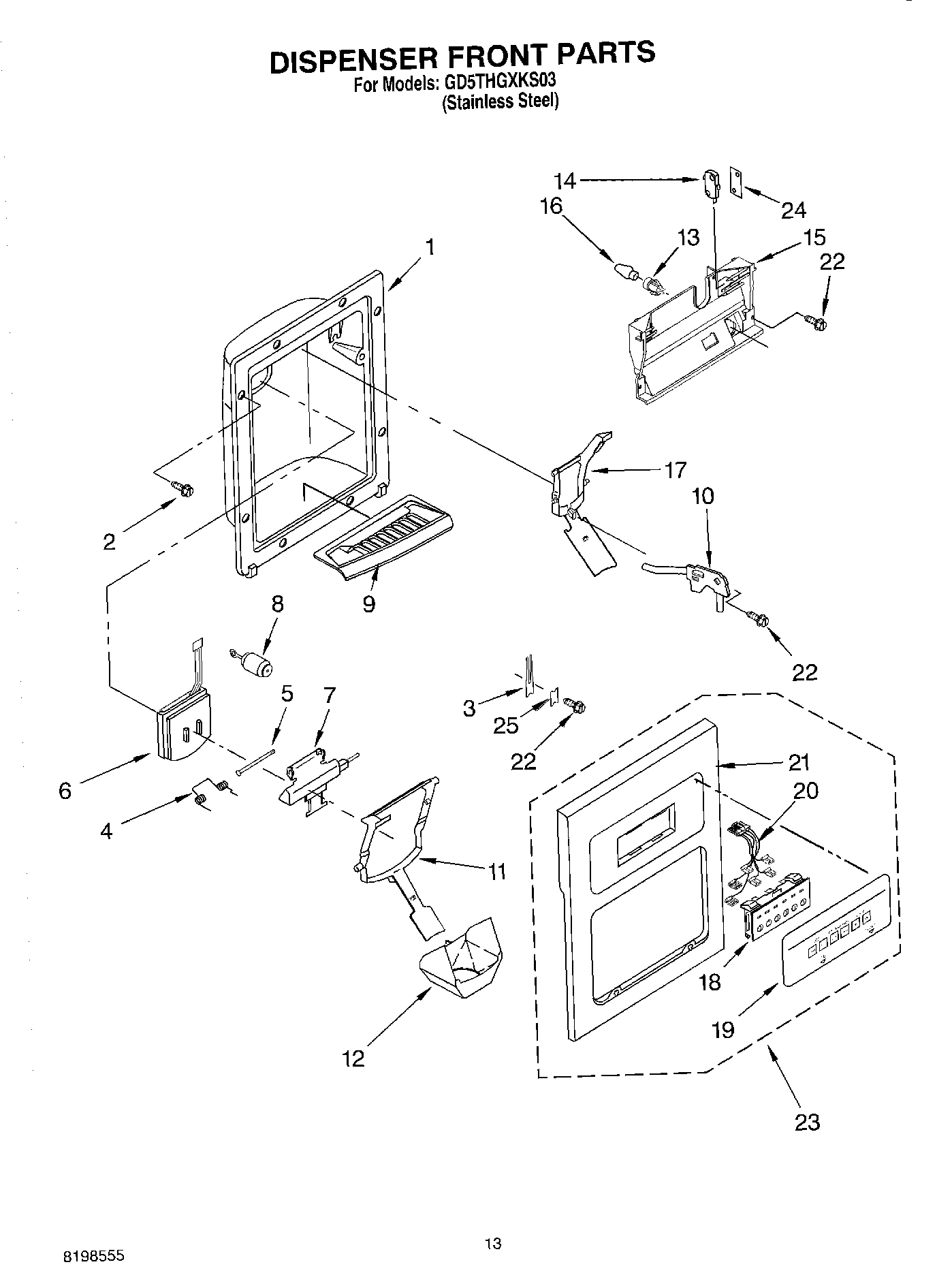 08 - DISPENSER FRONT PARTS
