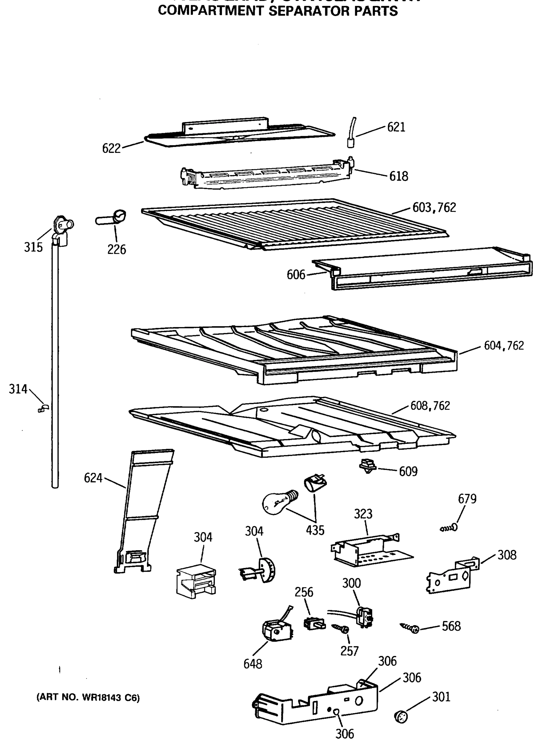 COMPARTMENT SEPARATOR PARTS