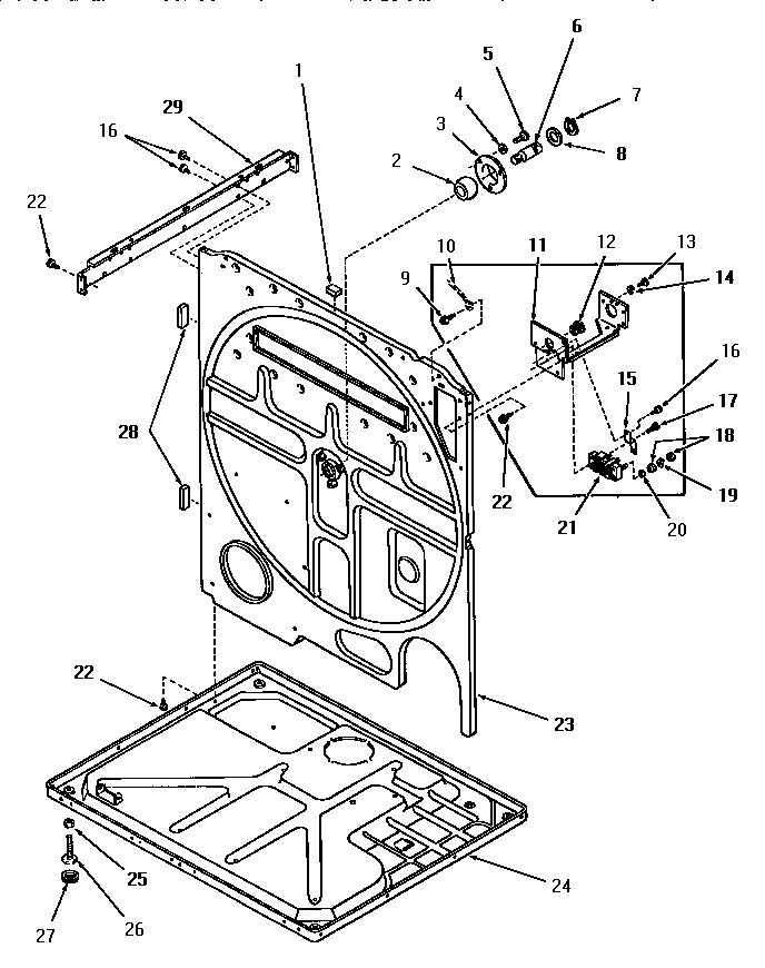 13 - REAR FRAME AND FRAME BASE