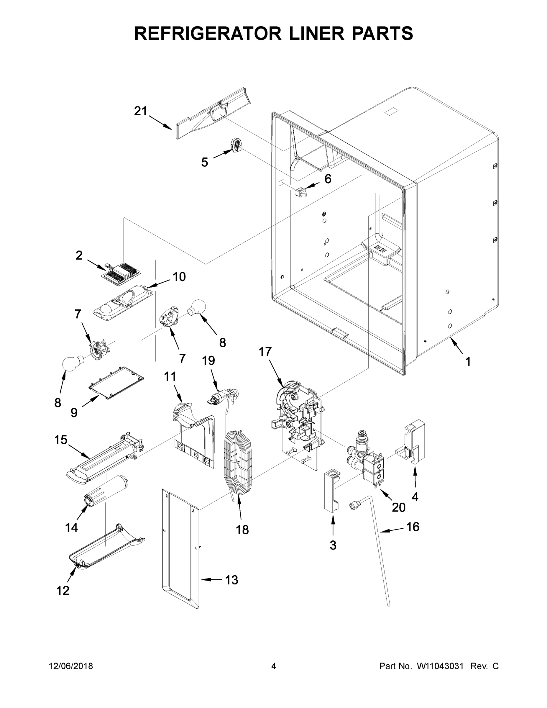 03 - REFRIGERATOR LINER PARTS