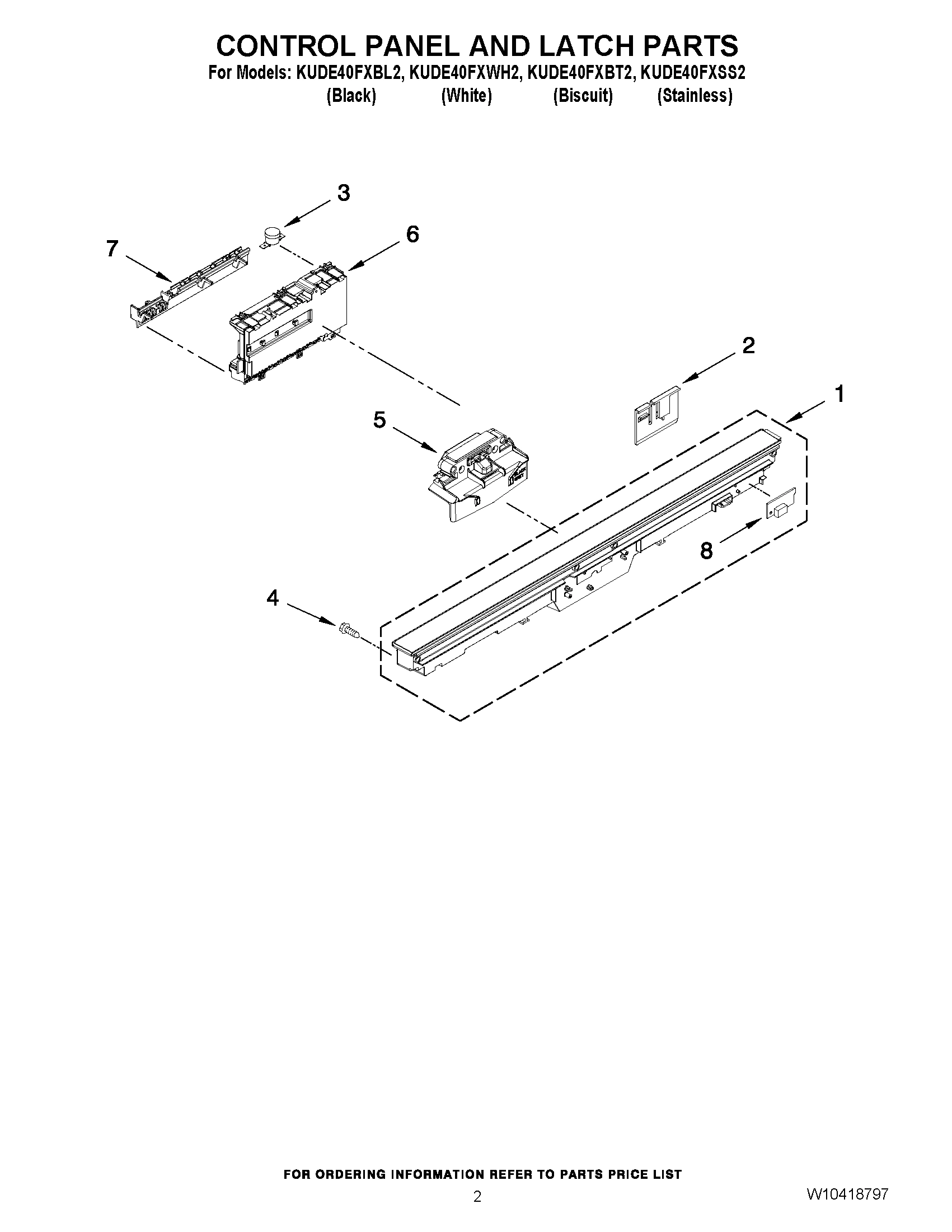 02 - CONTROL PANEL AND LATCH PARTS