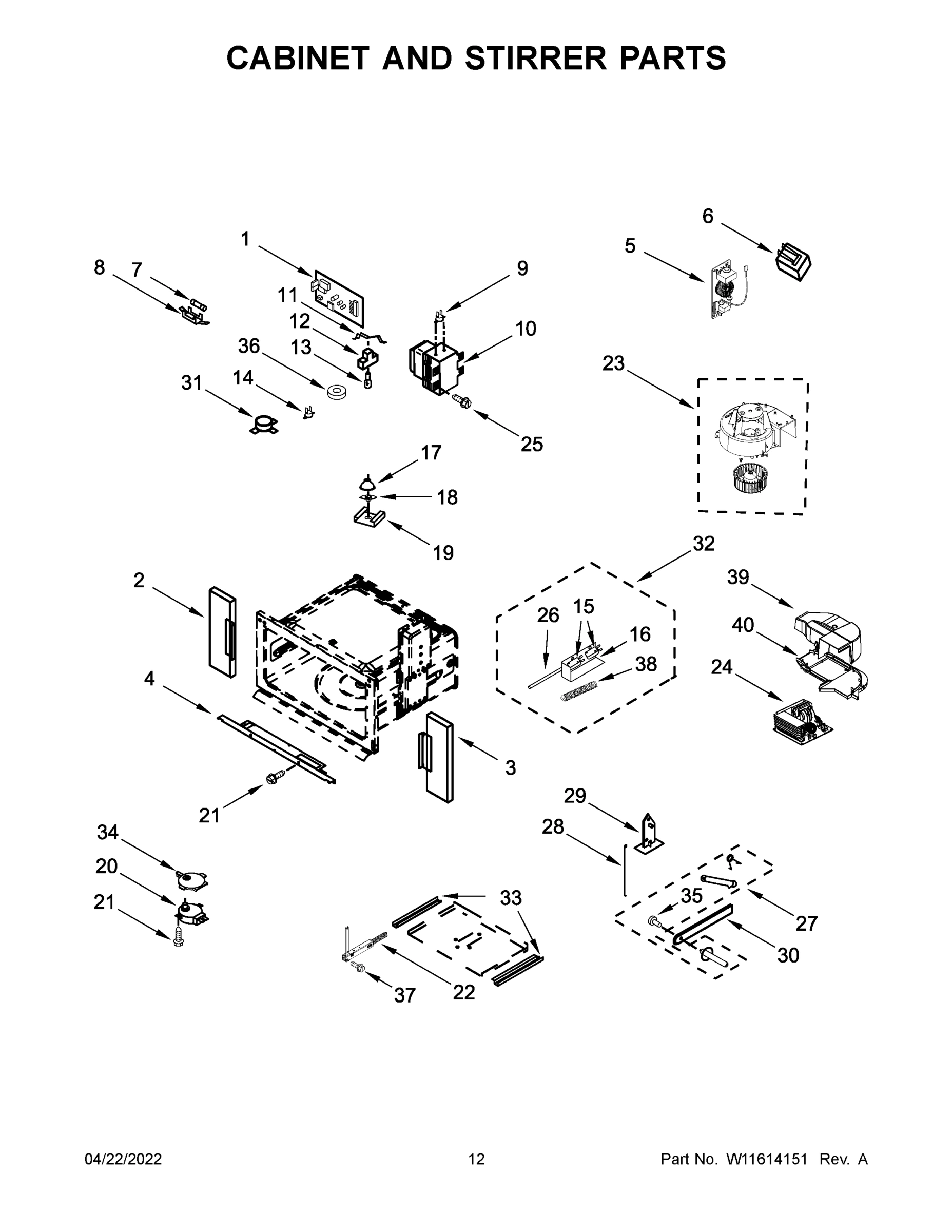 07 - CABINET AND STIRRER PARTS