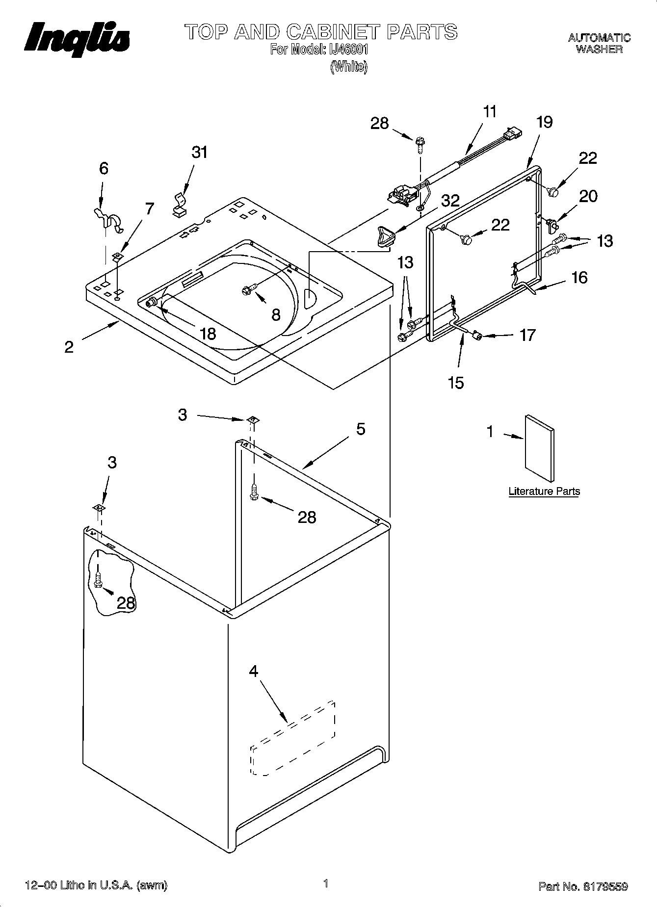 01 - TOP AND CABINET PARTS