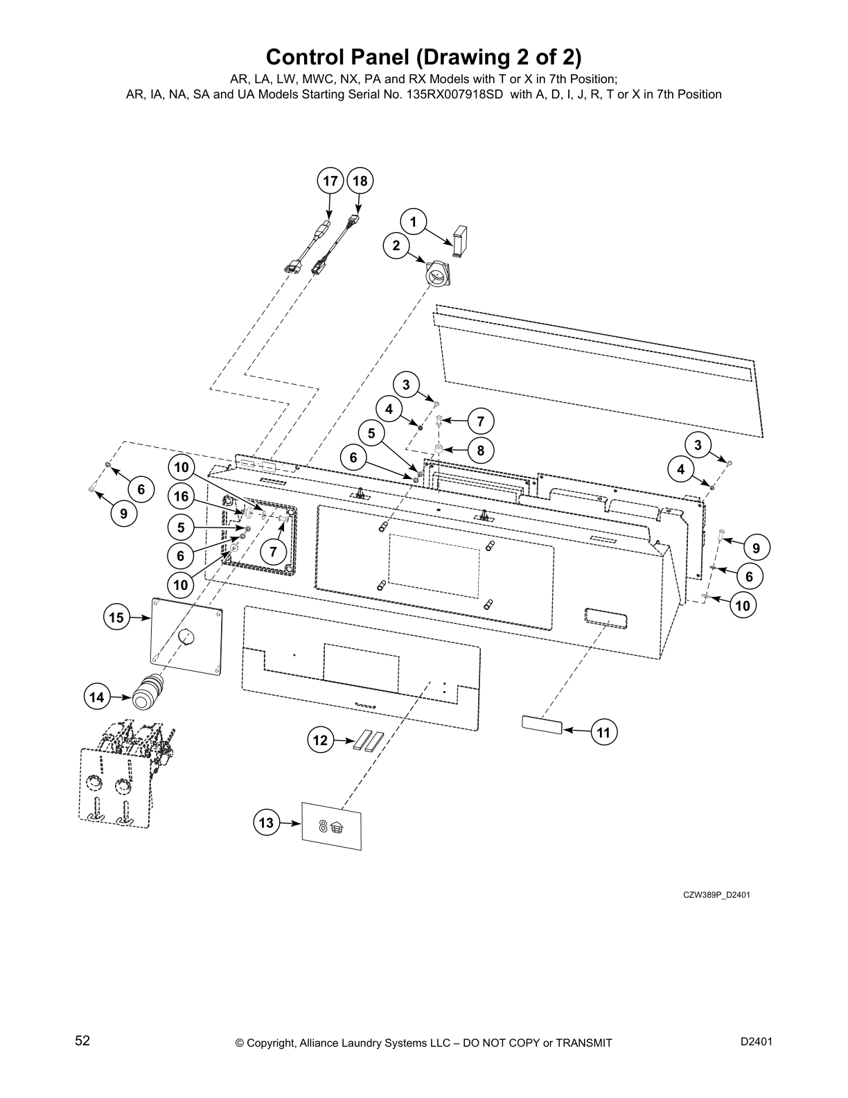 Control Panel (Drawing 2 of 2)