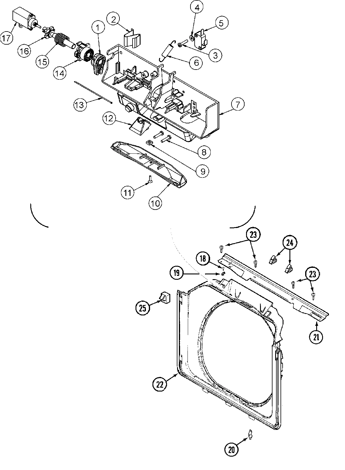 10 - DOOR SHROUD & DOOR LATCH ASSY(MAH14PDAAQ