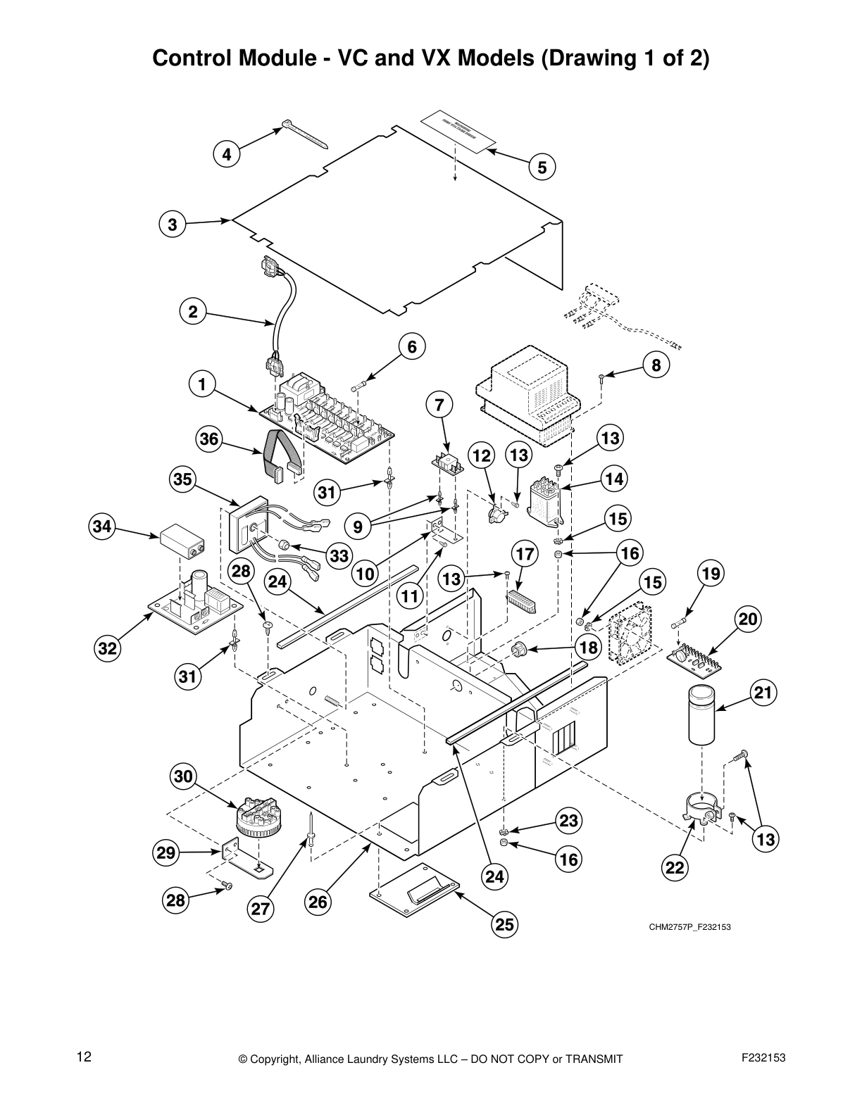 Control Module - VC and VX Models (Drawing 1 of 2)