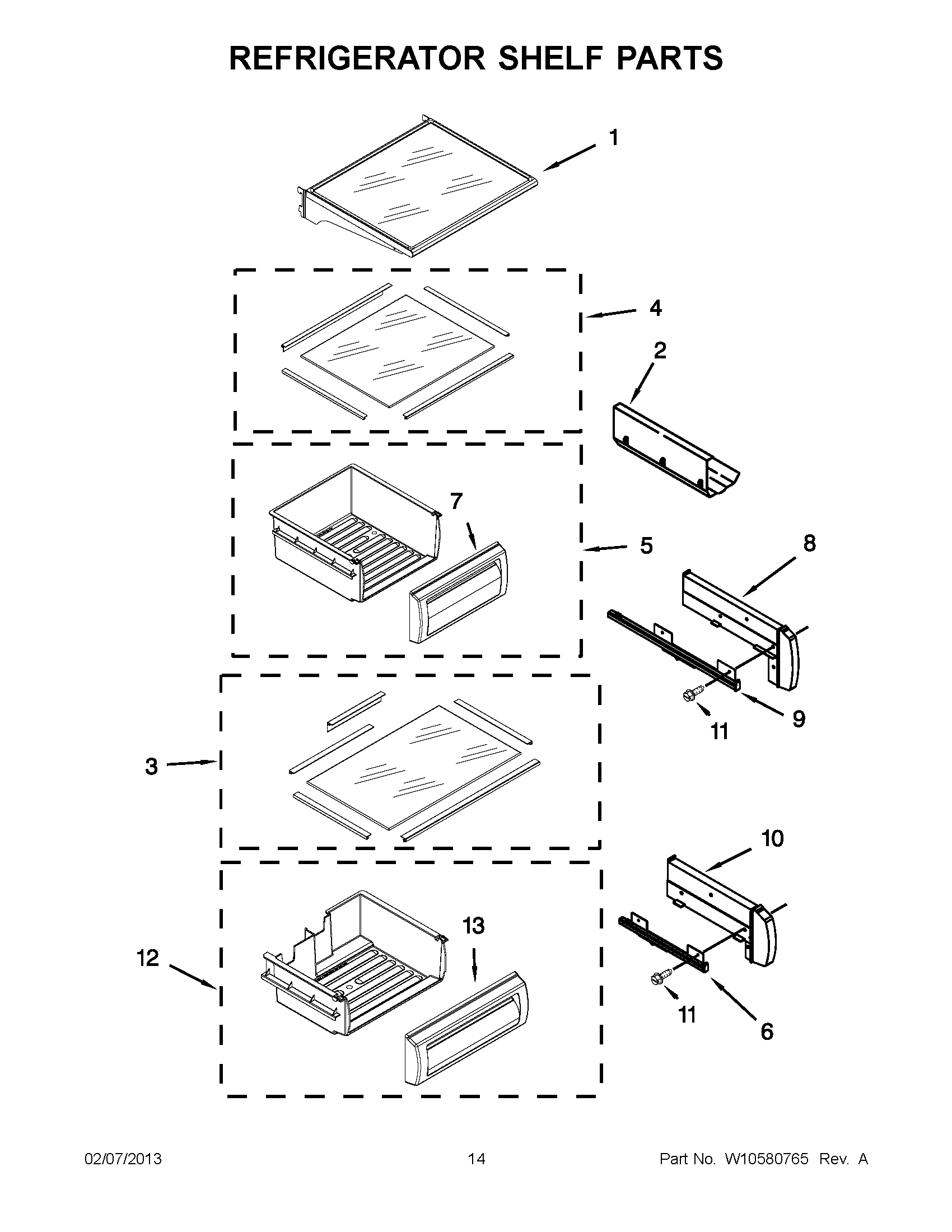 07 - REFRIGERATOR SHELF PARTS