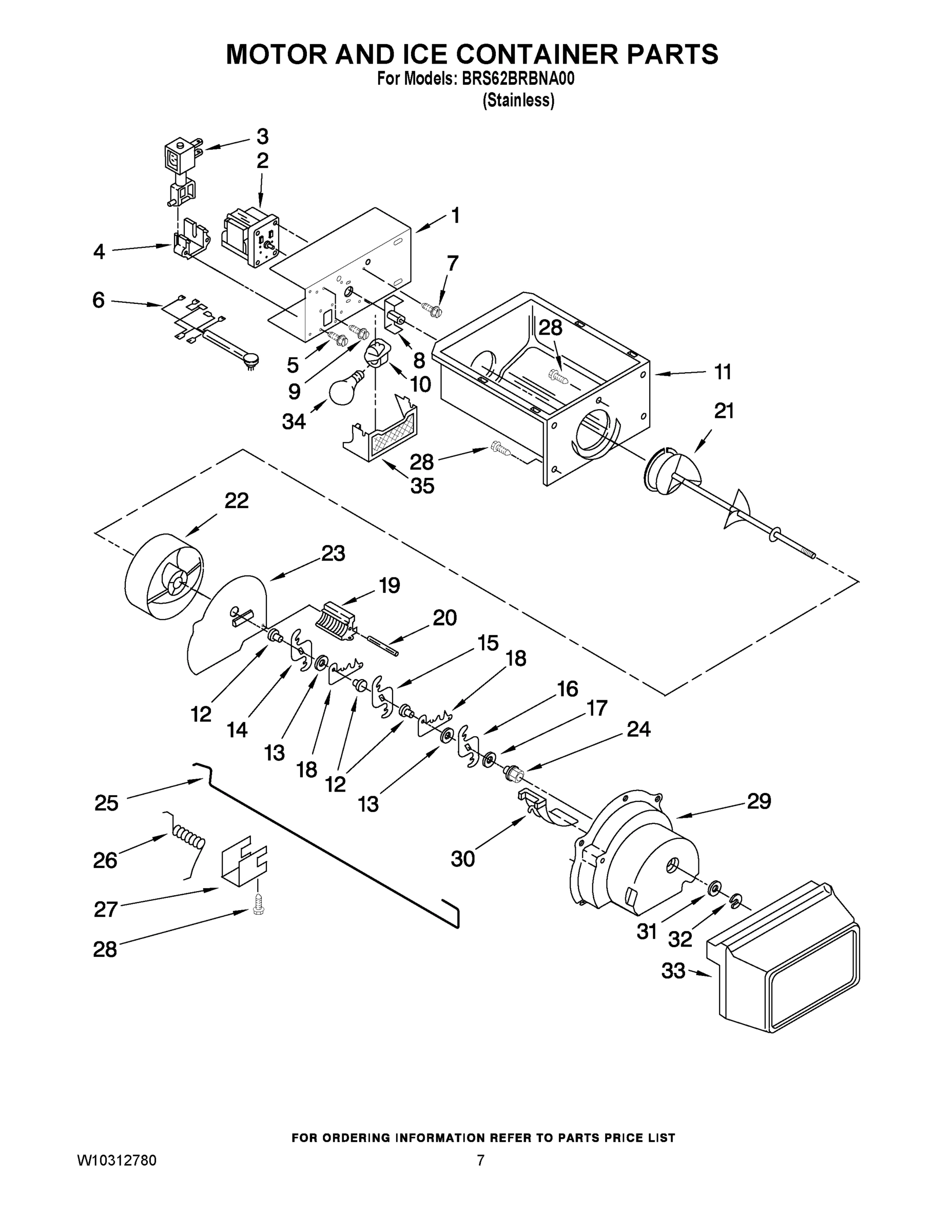 05 - MOTOR AND ICE CONTAINER PARTS