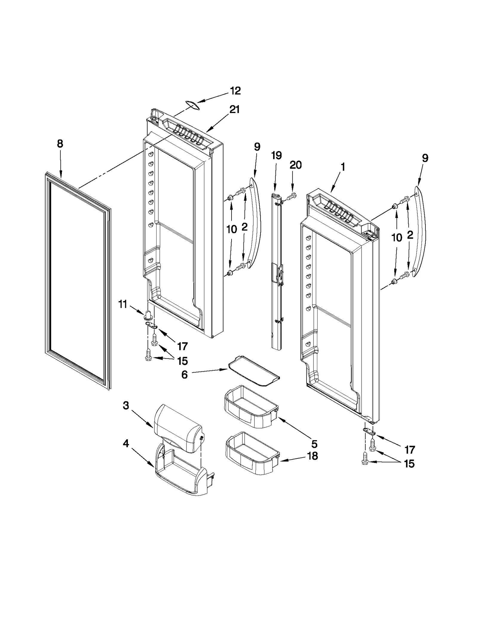 REFRIGERATOR DOOR PARTS