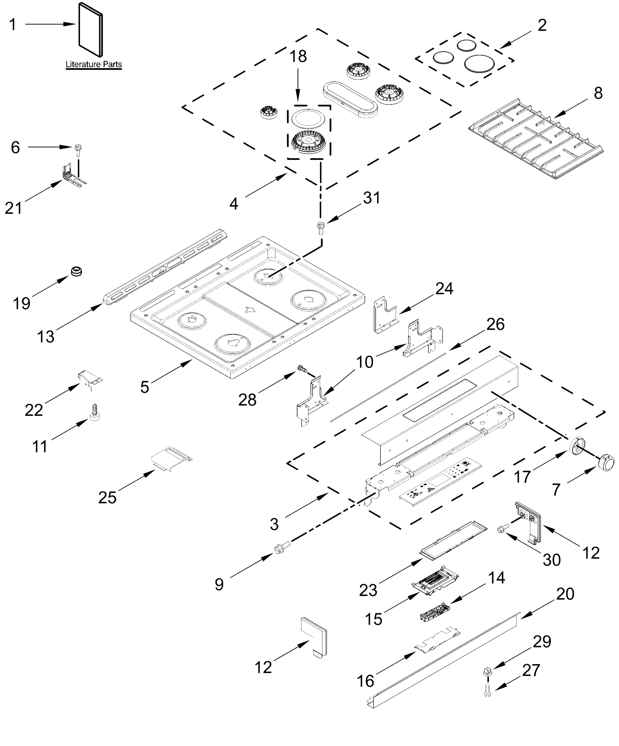 COOKTOP PARTS