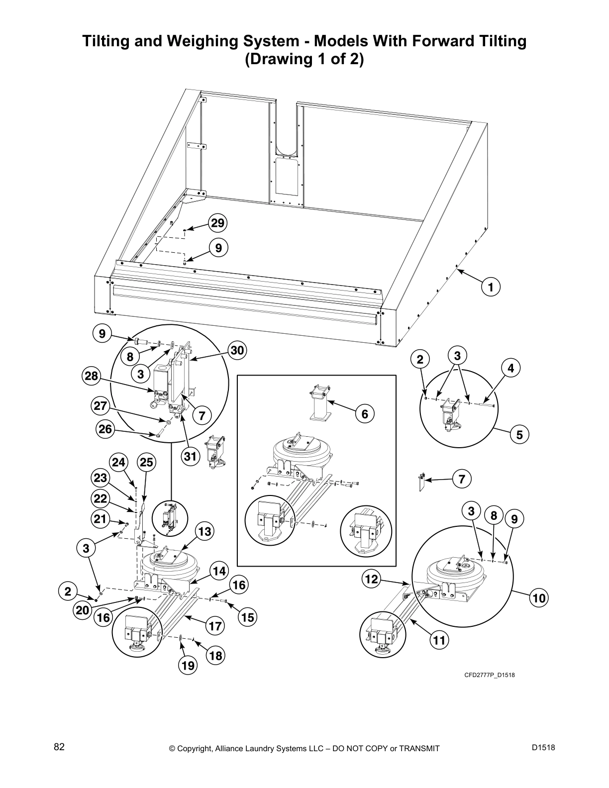 Tilting and Weighing System - Models With Forward Tilting
(Drawing 1 of 2)