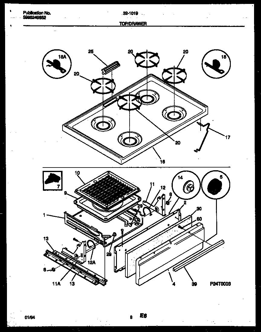 05 - COOKTOP AND BROILER DRAWER PARTS