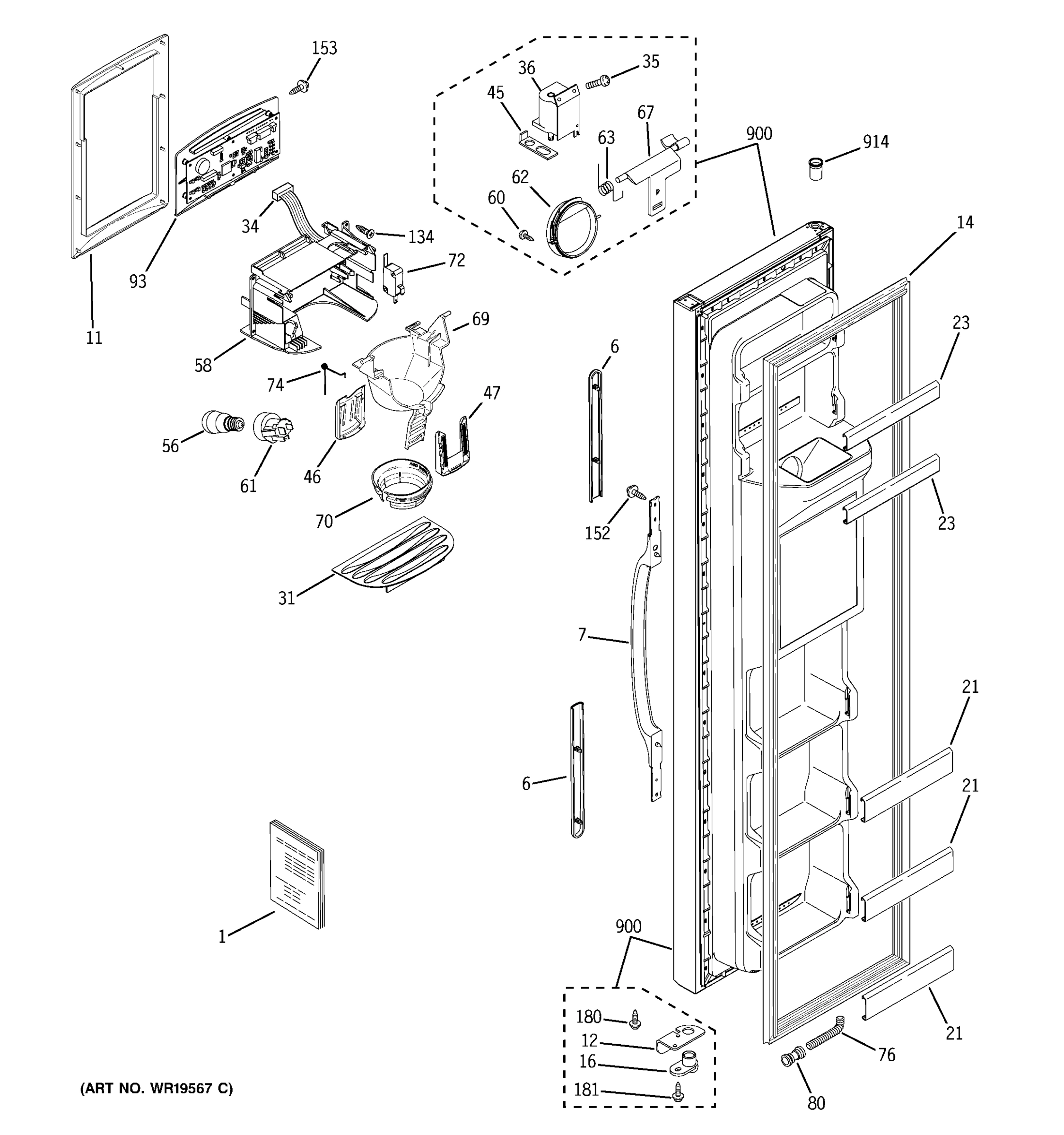FREEZER DOOR