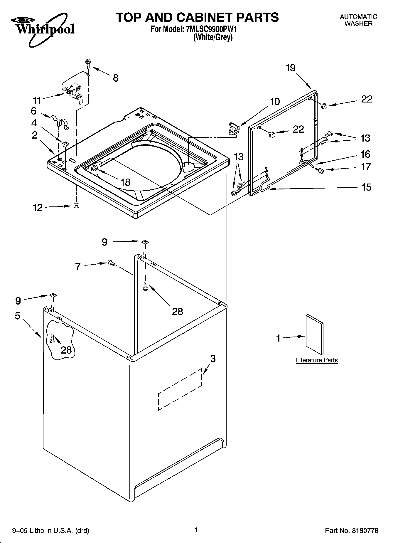 01 - TOP AND CABINET PARTS